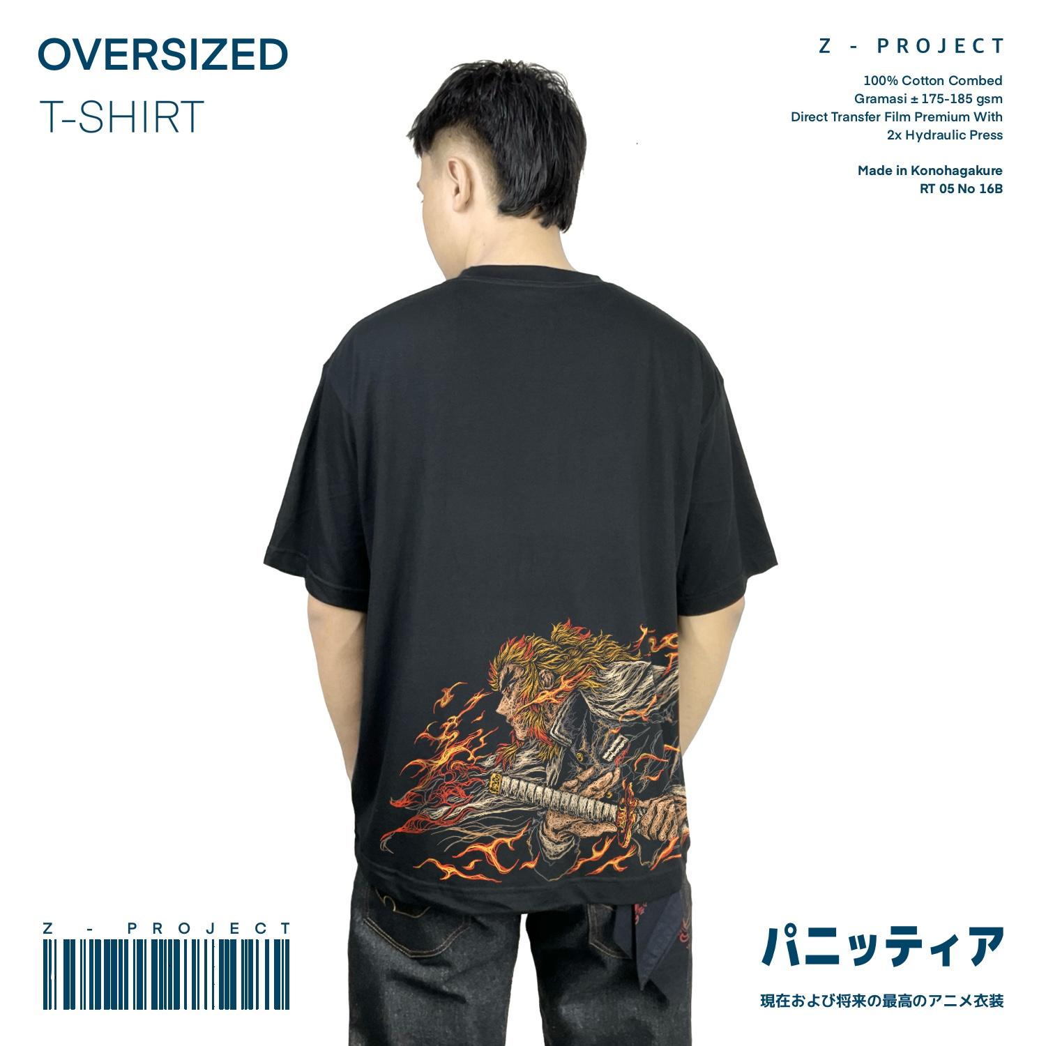 Zetproject - Rengoku Kaos Anime Oversize Lengan Pendek