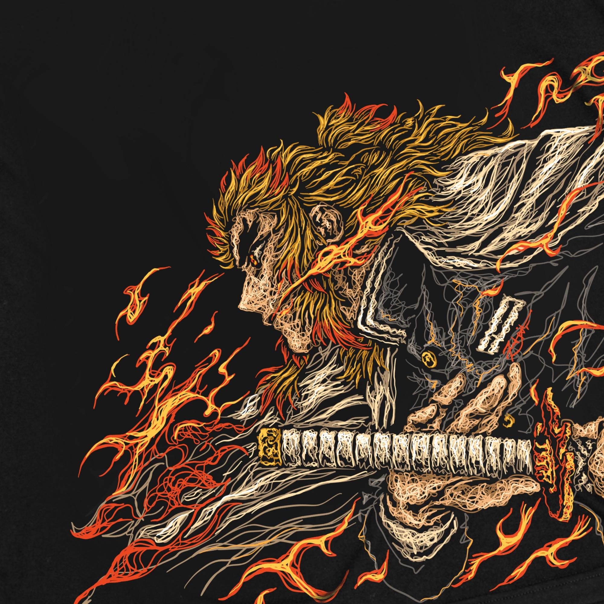 Zetproject - Rengoku Kaos Anime Oversize Lengan Pendek-5