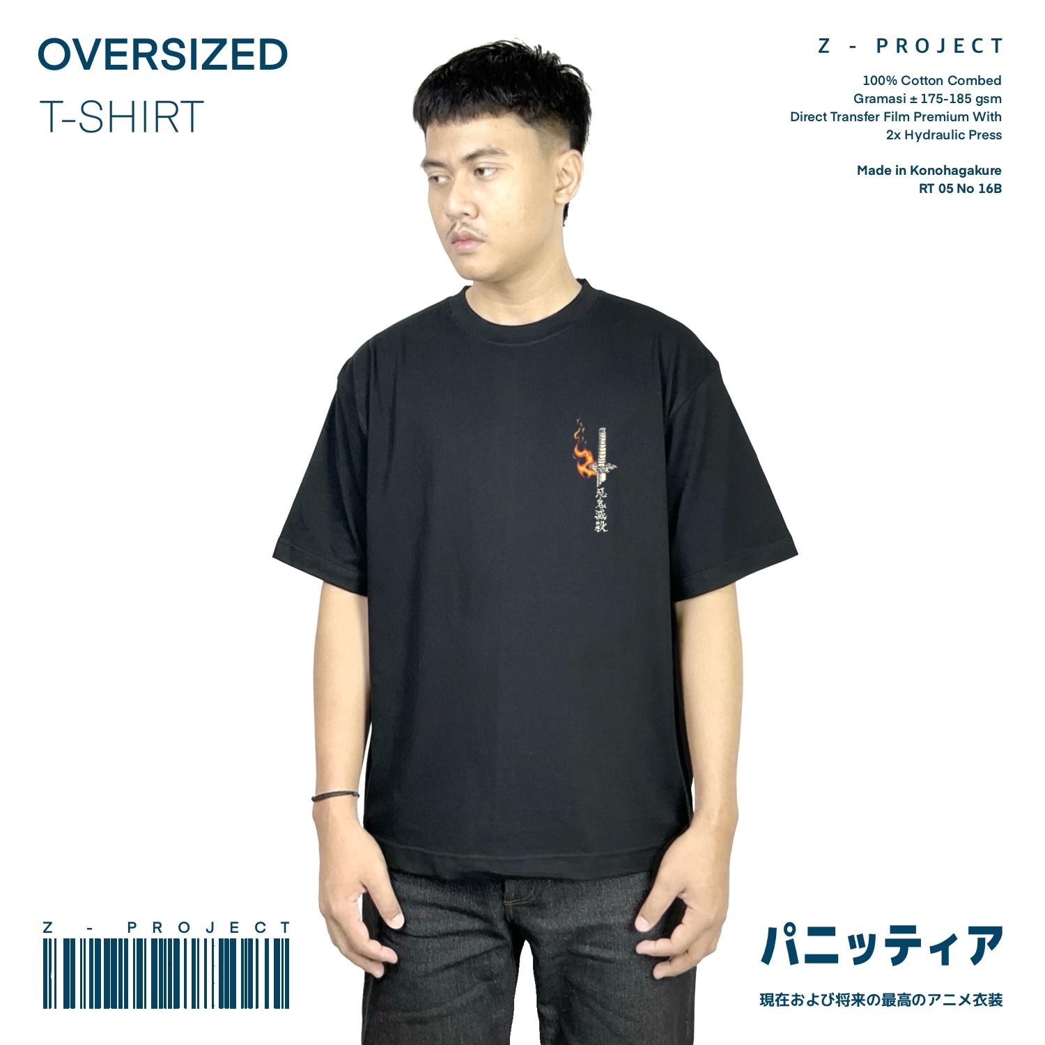 Zetproject - Rengoku Kaos Anime Oversize Lengan Pendek-2