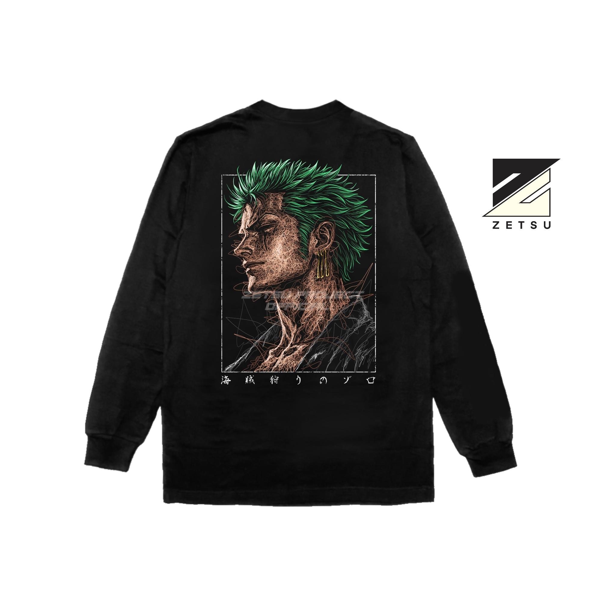 Zetproject Zetsu - Kaos Lengan Panjang Longsleeves Tshirt Anime Distro Hitam Pria Wanita - Zorolong-3