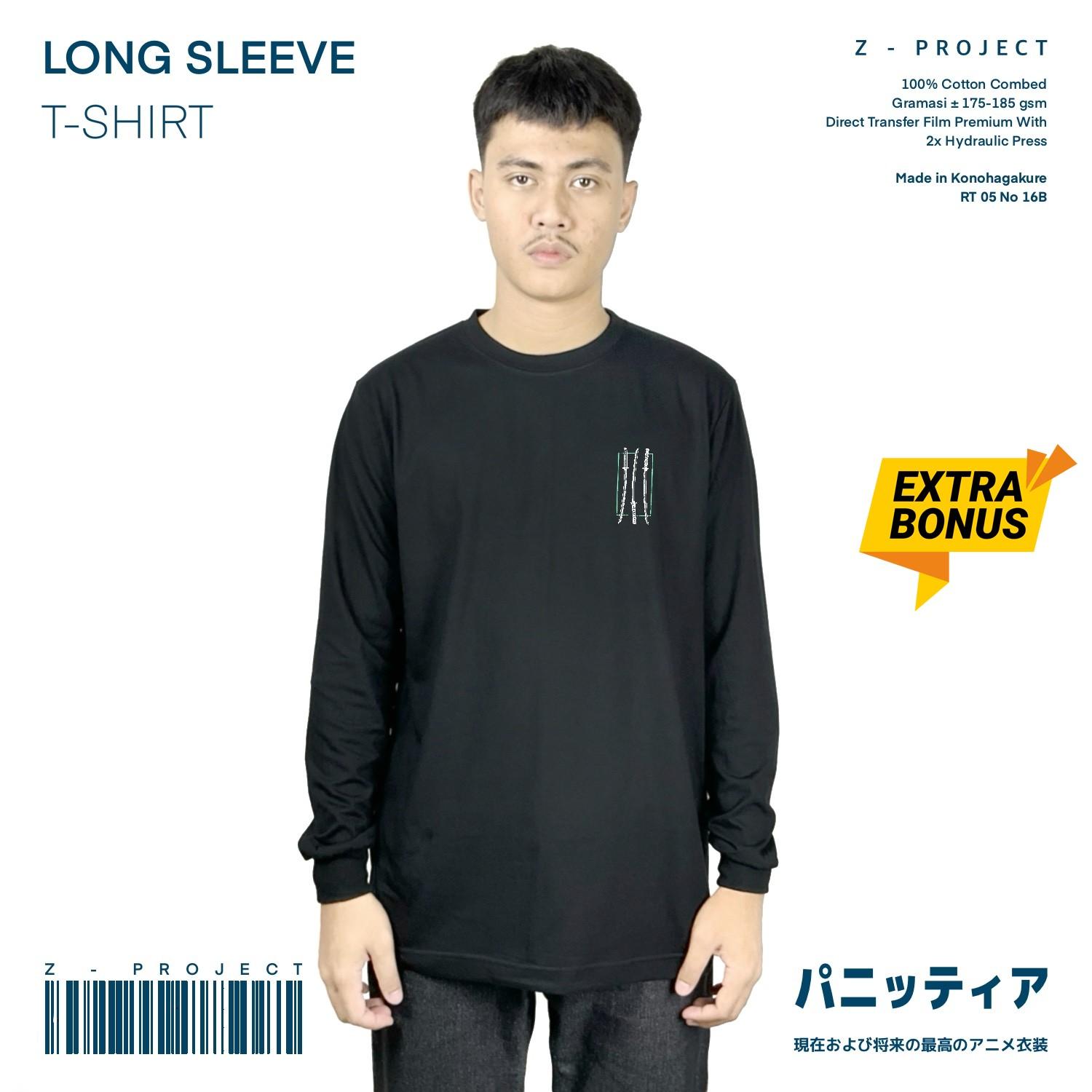 Zetproject Zetsu - Kaos Lengan Panjang Longsleeves Tshirt Anime Distro Hitam Pria Wanita - Zorolong-2