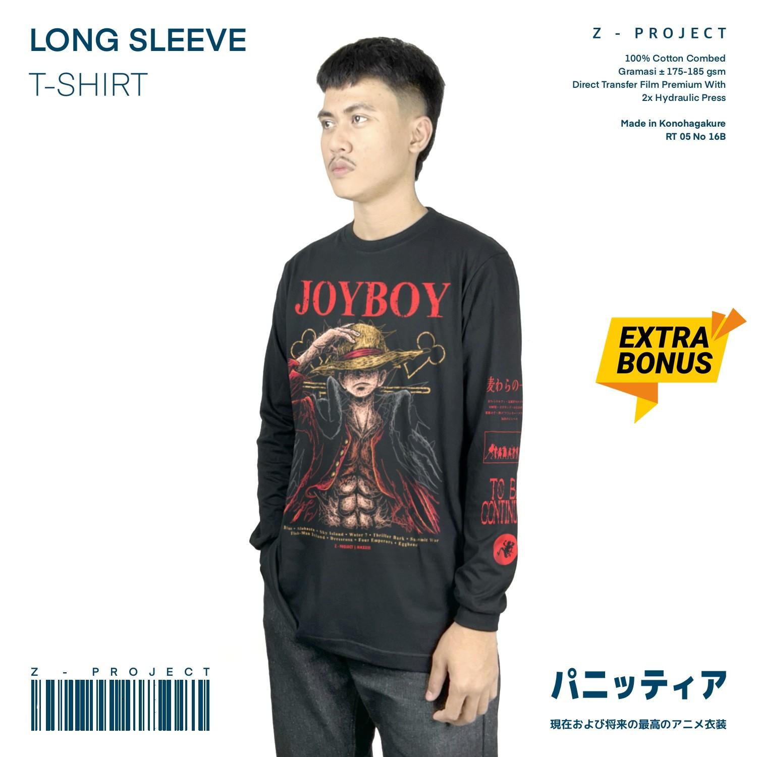 Zetproject Zetsu - Kaos Lengan Panjang Longsleeves Tshirt Anime Distro Hitam Pria Wanita - Joyboy