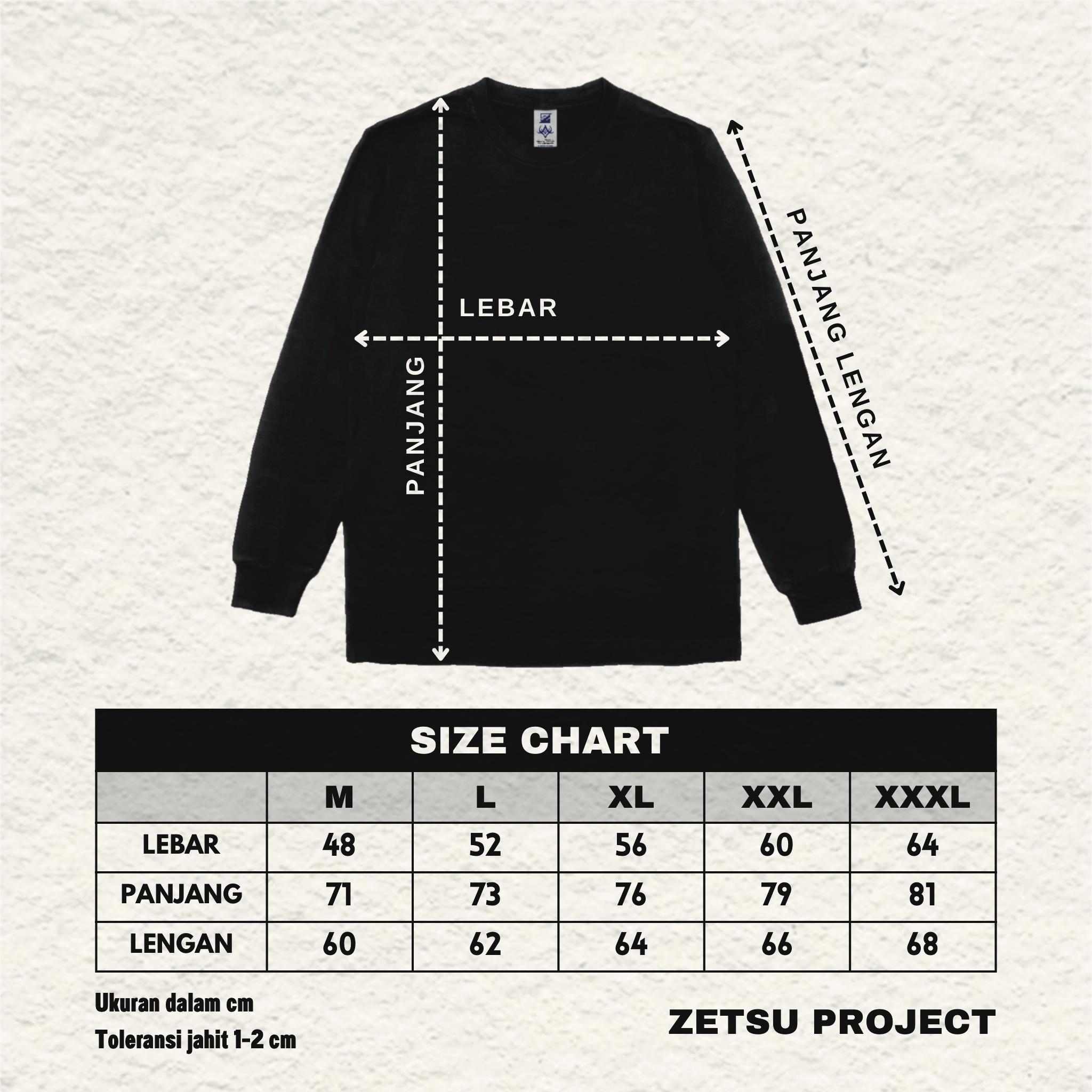 Zetproject Zetsu - Kaos Lengan Panjang Longsleeves Tshirt Anime Distro Hitam Pria Wanita - Joyboy-7