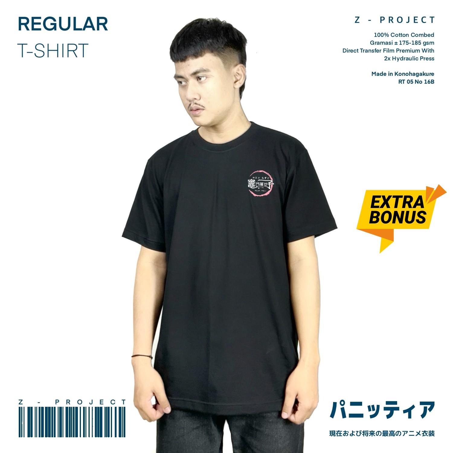 Zetproject Zetsu - Kaos Tshirt Anime Distro Hitam Pria Wanita Lengan Pendek - Nezuko-2