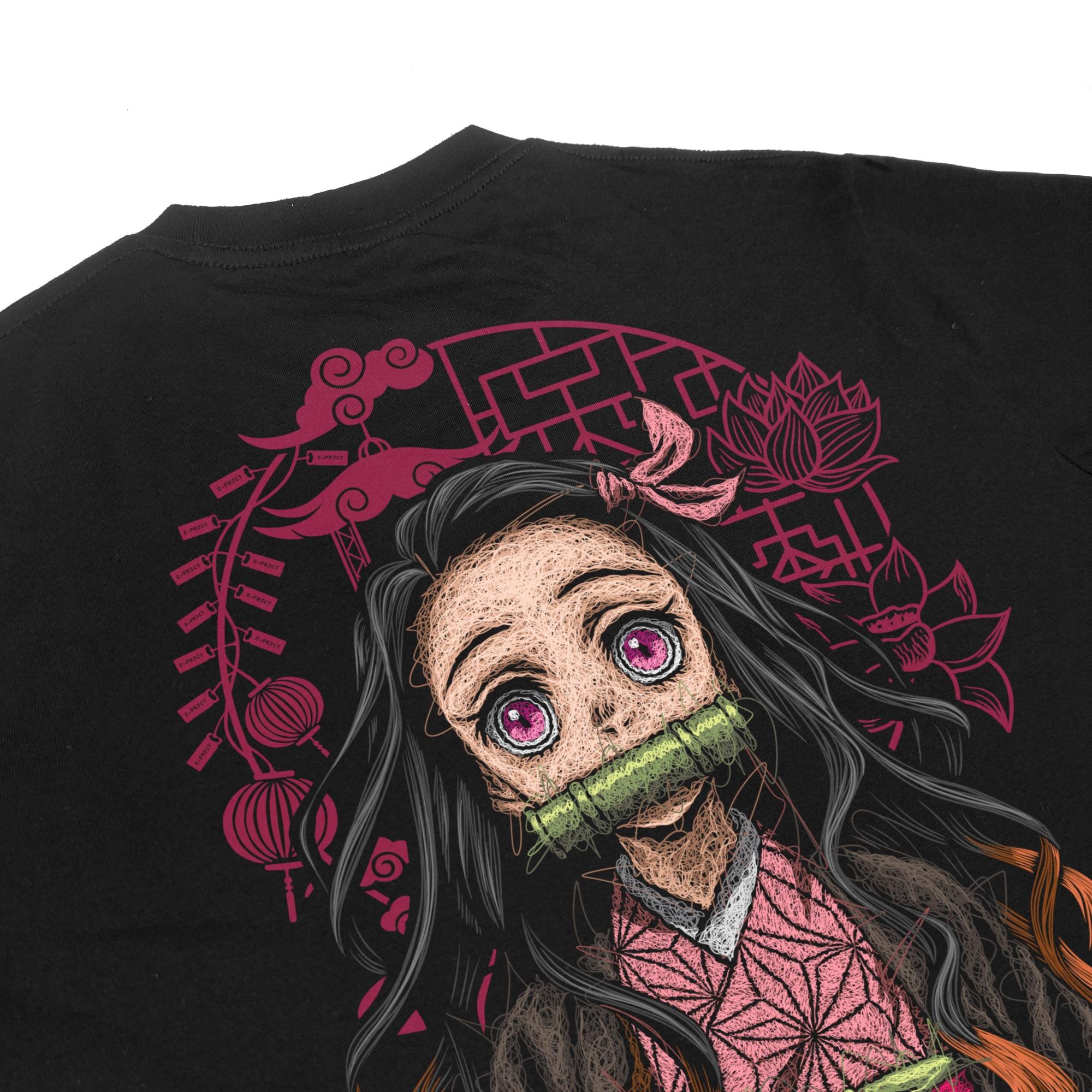 Zetproject Zetsu - Kaos Tshirt Anime Distro Hitam Pria Wanita Lengan Pendek - Nezuko-5