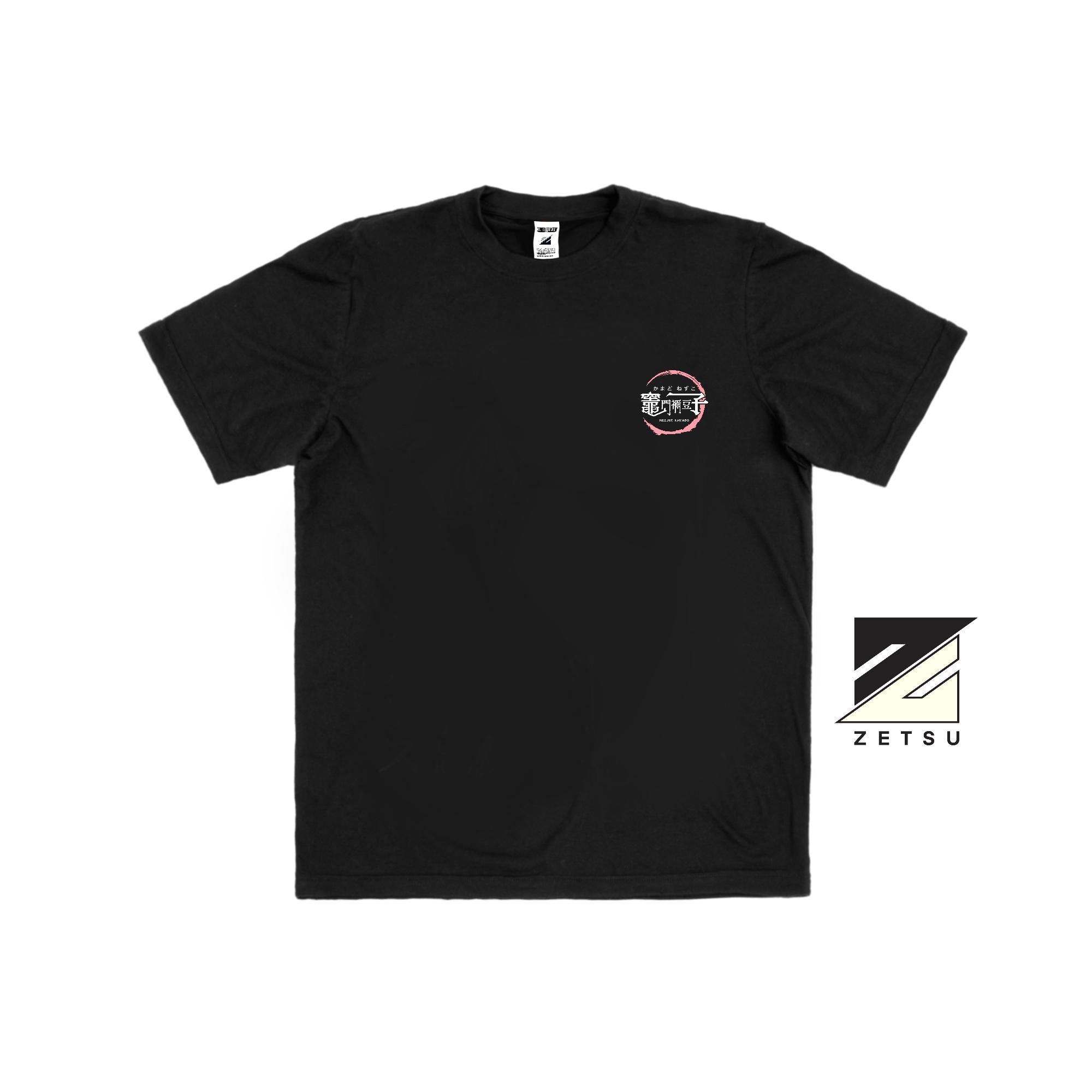 Zetproject Zetsu - Kaos Tshirt Anime Distro Hitam Pria Wanita Lengan Pendek - Nezuko-6