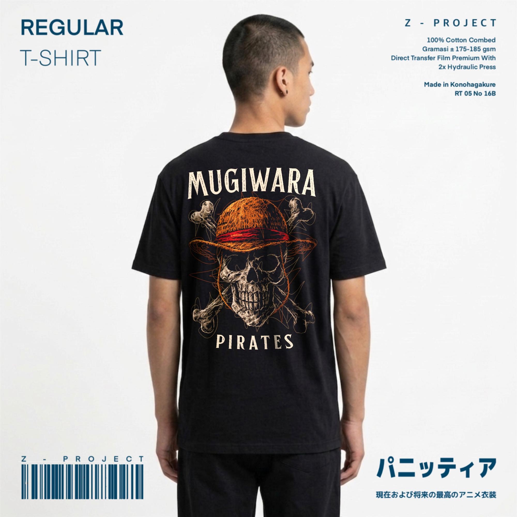 Zetproject Zetsu - Kaos Tshirt Anime Distro Hitam Pria Wanita Lengan Pendek - Mugiwara Pirates