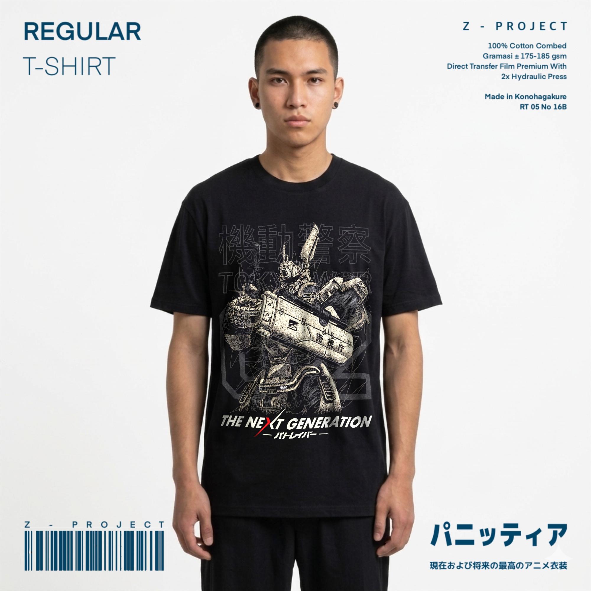 Zetproject Zetsu - Kaos Tshirt Anime Distro Hitam Pria Wanita Lengan Pendek - Thepolice