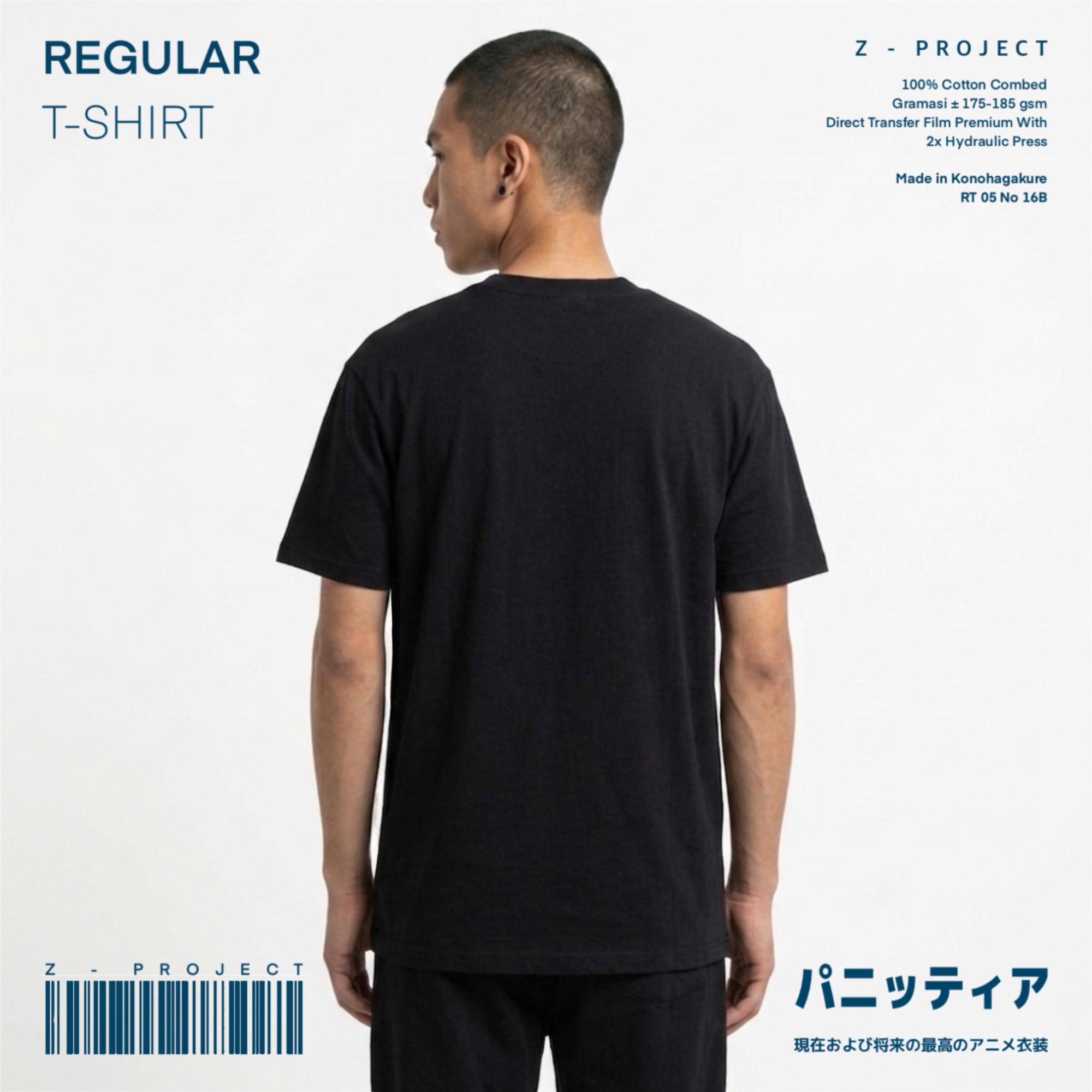 Zetproject Zetsu - Kaos Tshirt Anime Distro Hitam Pria Wanita Lengan Pendek - Thepolice-3