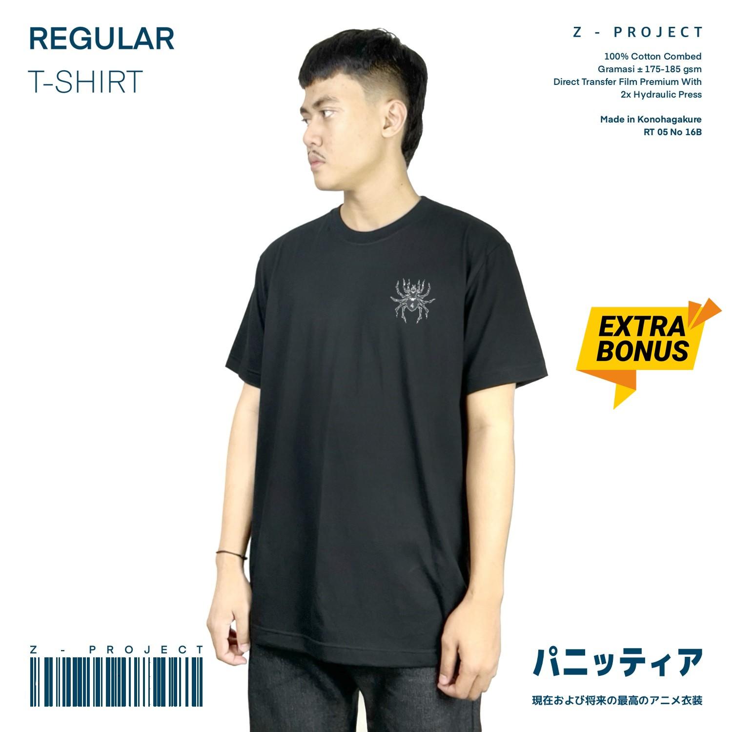 Zetproject Zetsu - Kaos Tshirt Anime Distro Hitam Pria Wanita Lengan Pendek - Hisoka-2