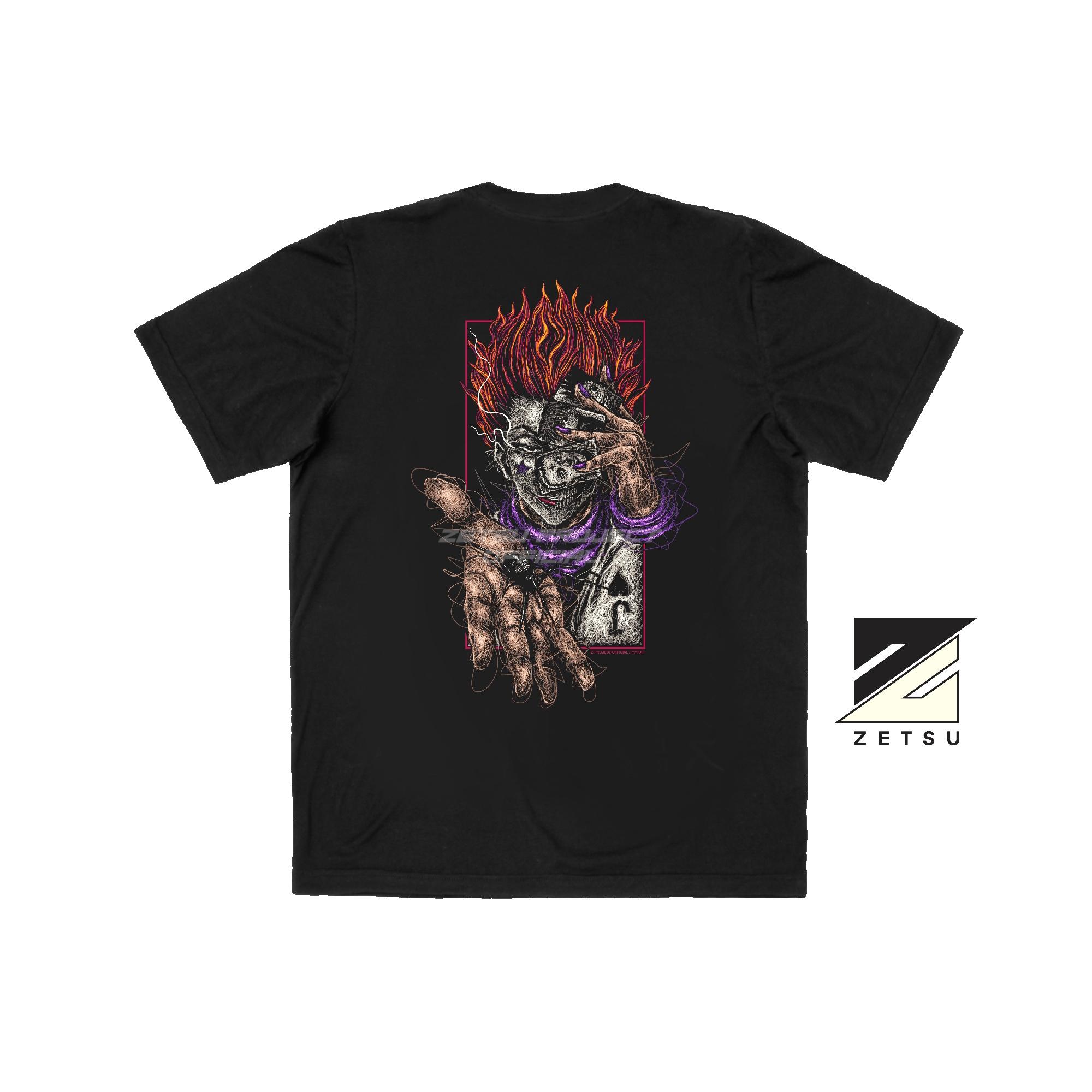 Zetproject Zetsu - Kaos Tshirt Anime Distro Hitam Pria Wanita Lengan Pendek - Hisoka-3