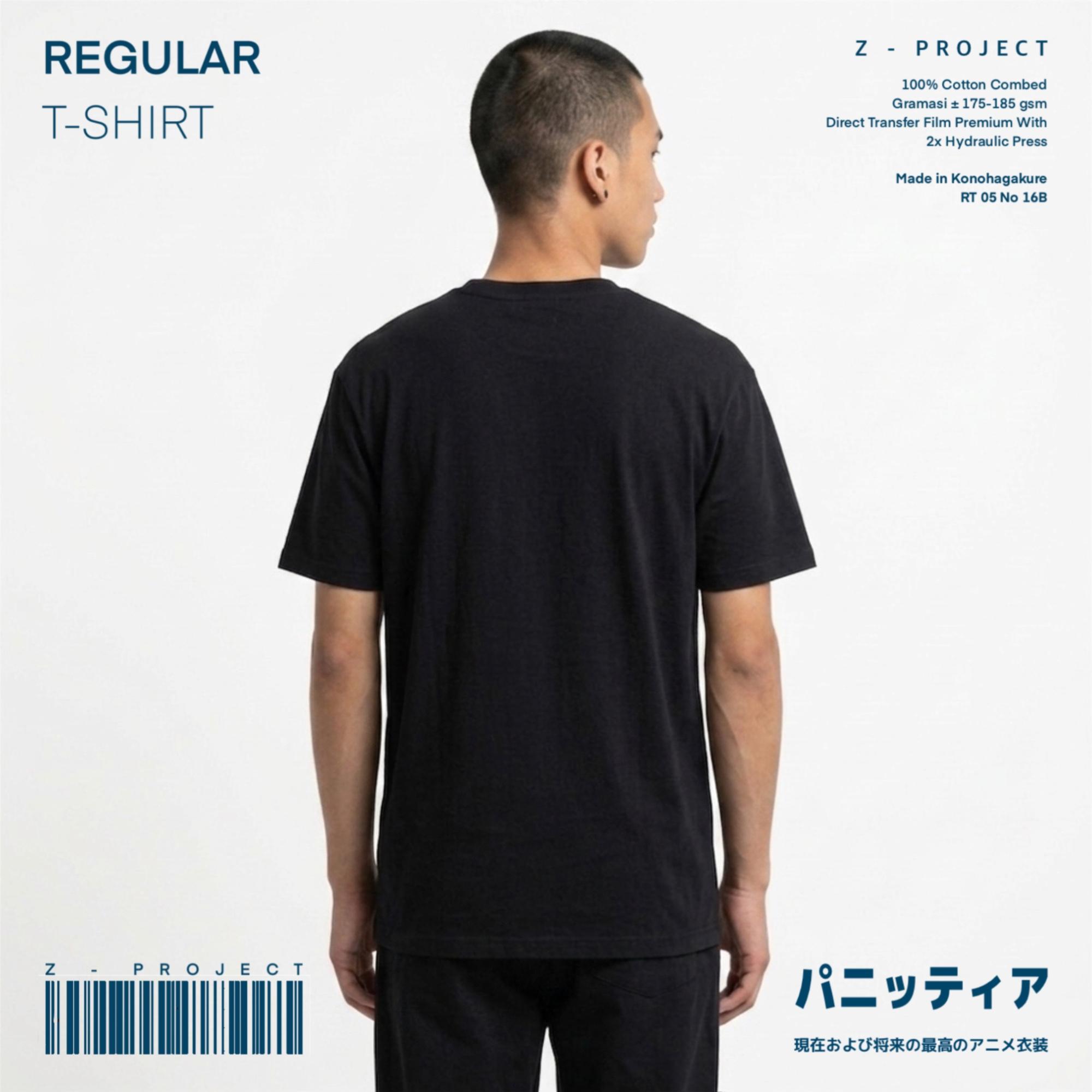 Zetproject Zetsu - Kaos Tshirt Anime Distro Hitam Pria Wanita Lengan Pendek - Burning-3