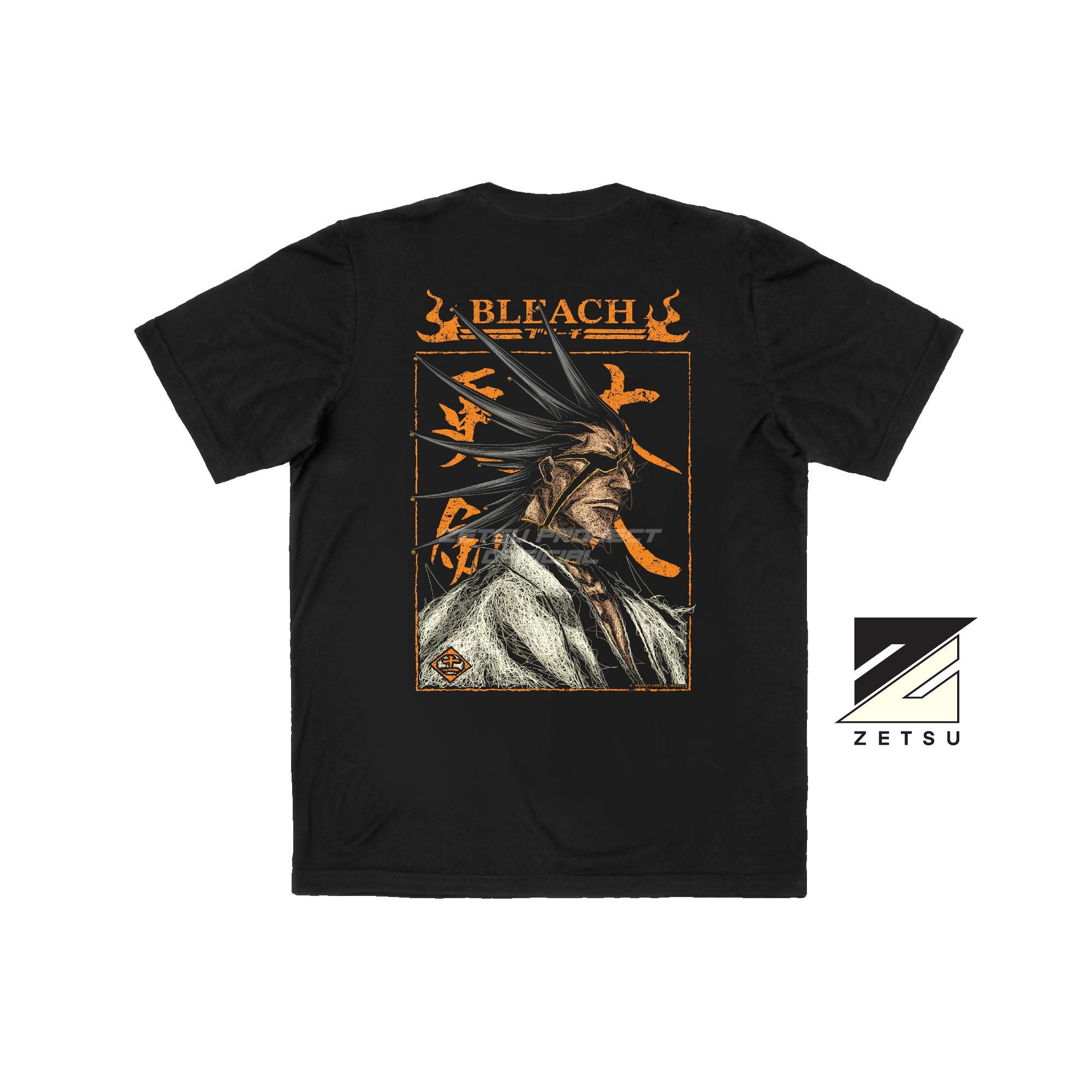 Zetproject Zetsu - Kaos Tshirt Anime Distro Hitam Pria Wanita Lengan Pendek - Kenpachi-3