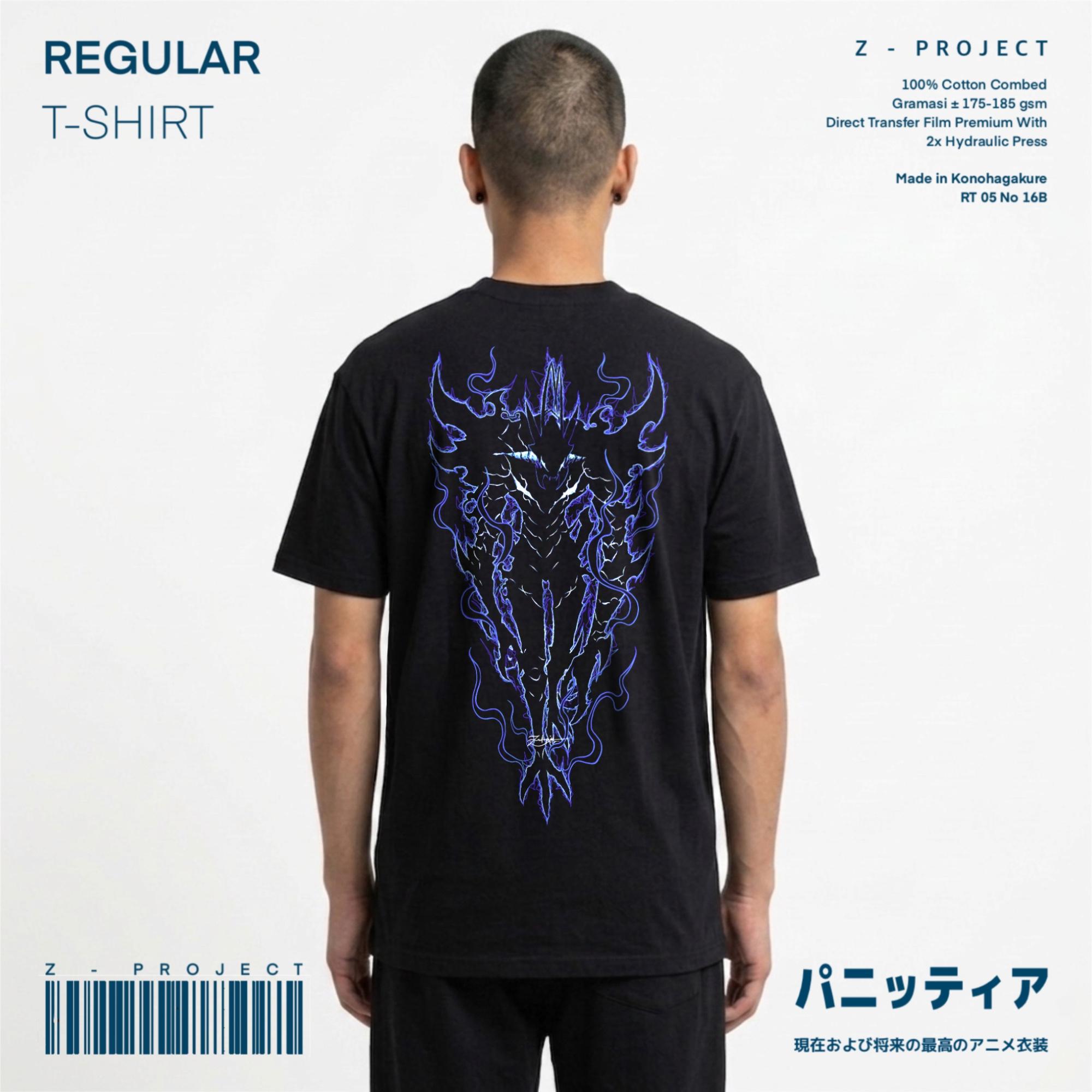 Zetproject Zetsu - Kaos Tshirt Anime Distro Hitam Pria Wanita Lengan Pendek - Beru