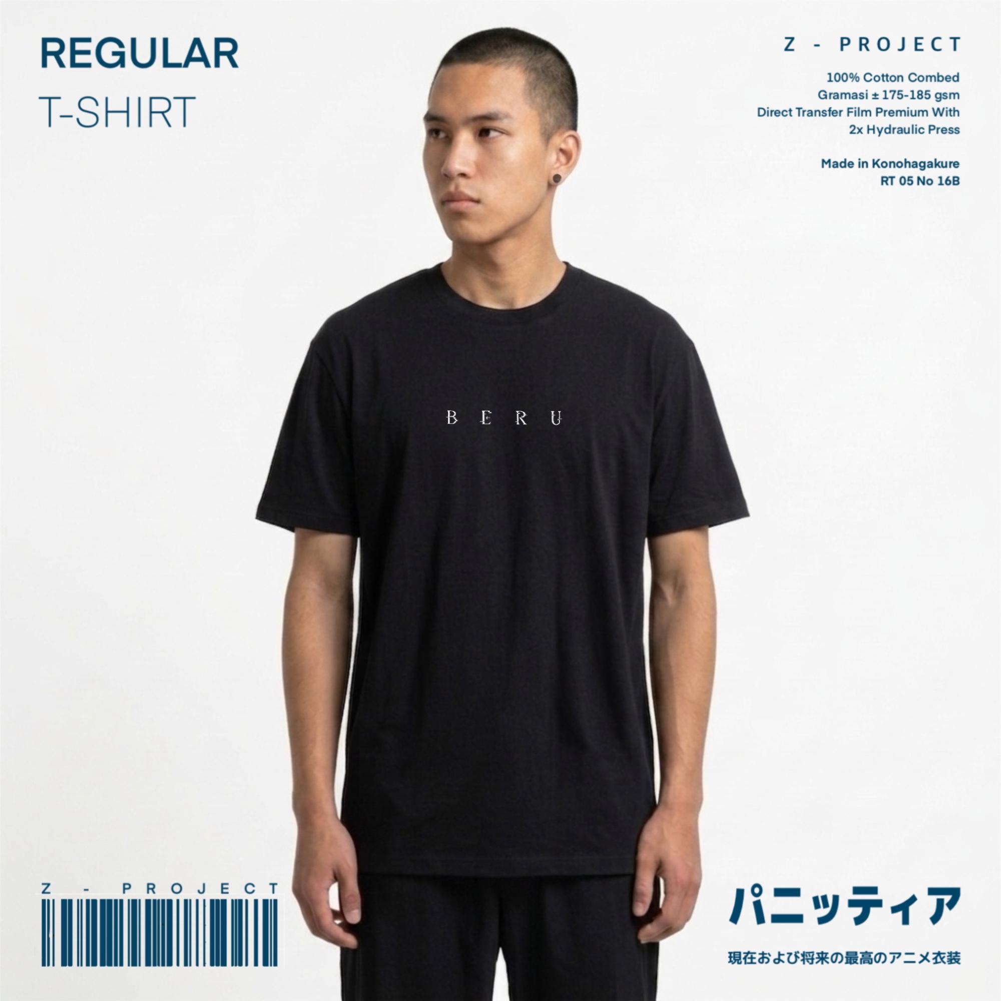 Zetproject Zetsu - Kaos Tshirt Anime Distro Hitam Pria Wanita Lengan Pendek - Beru-3