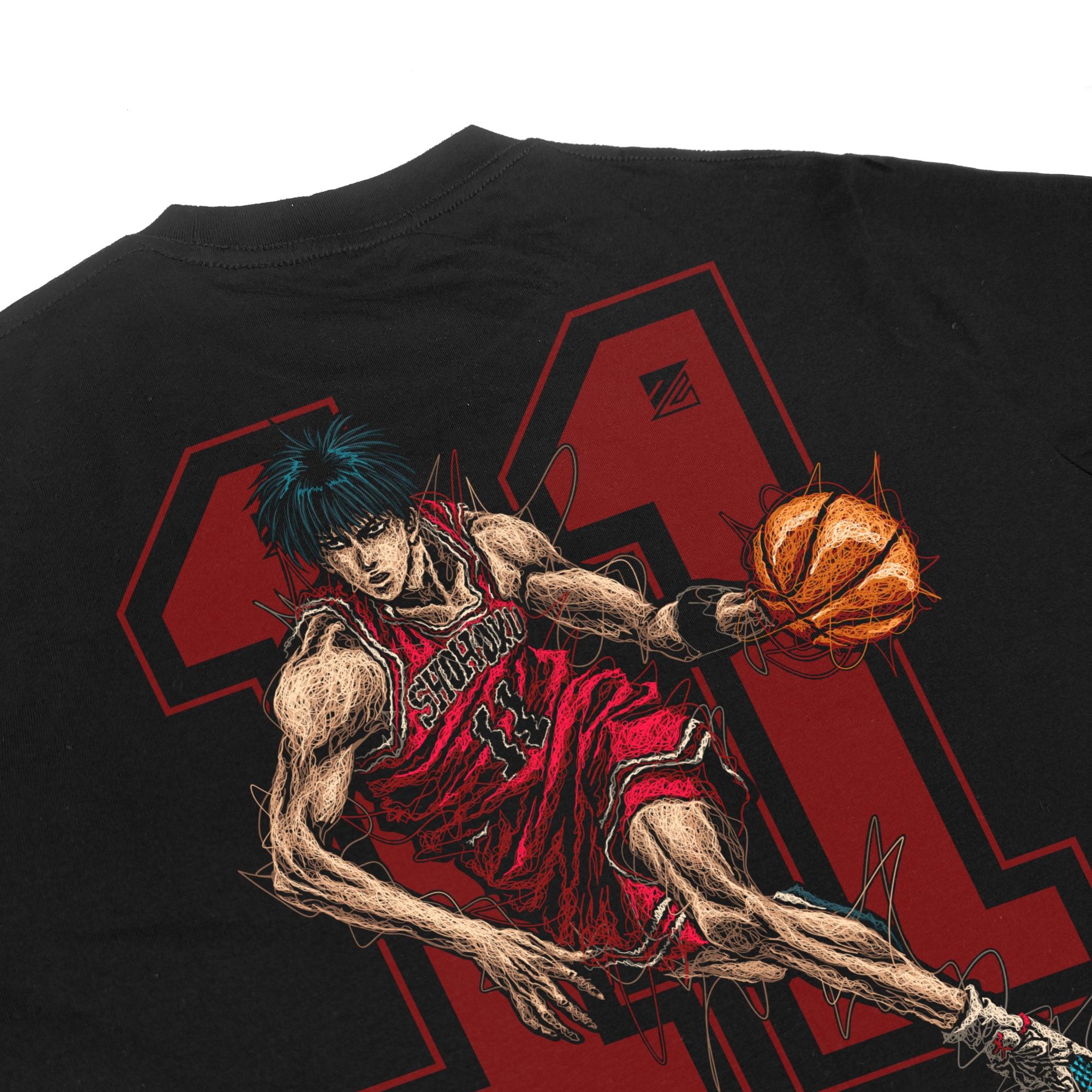 Zetproject Zetsu - Kaos Tshirt Anime Distro Hitam Pria Wanita Lengan Pendek - Rukawa-5