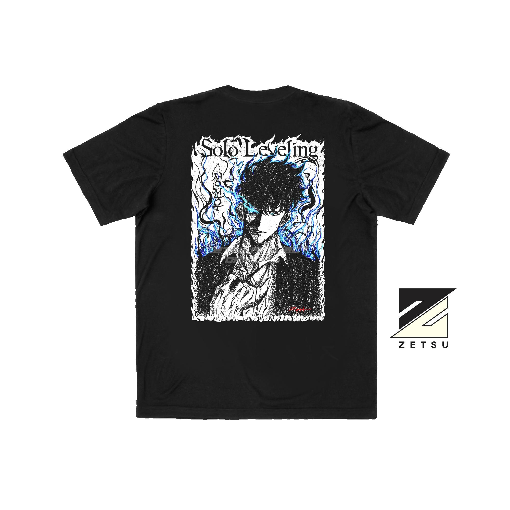 Zetproject Zetsu - Kaos Tshirt Anime Distro Hitam Pria Wanita Lengan Pendek - sung jinwoo-4