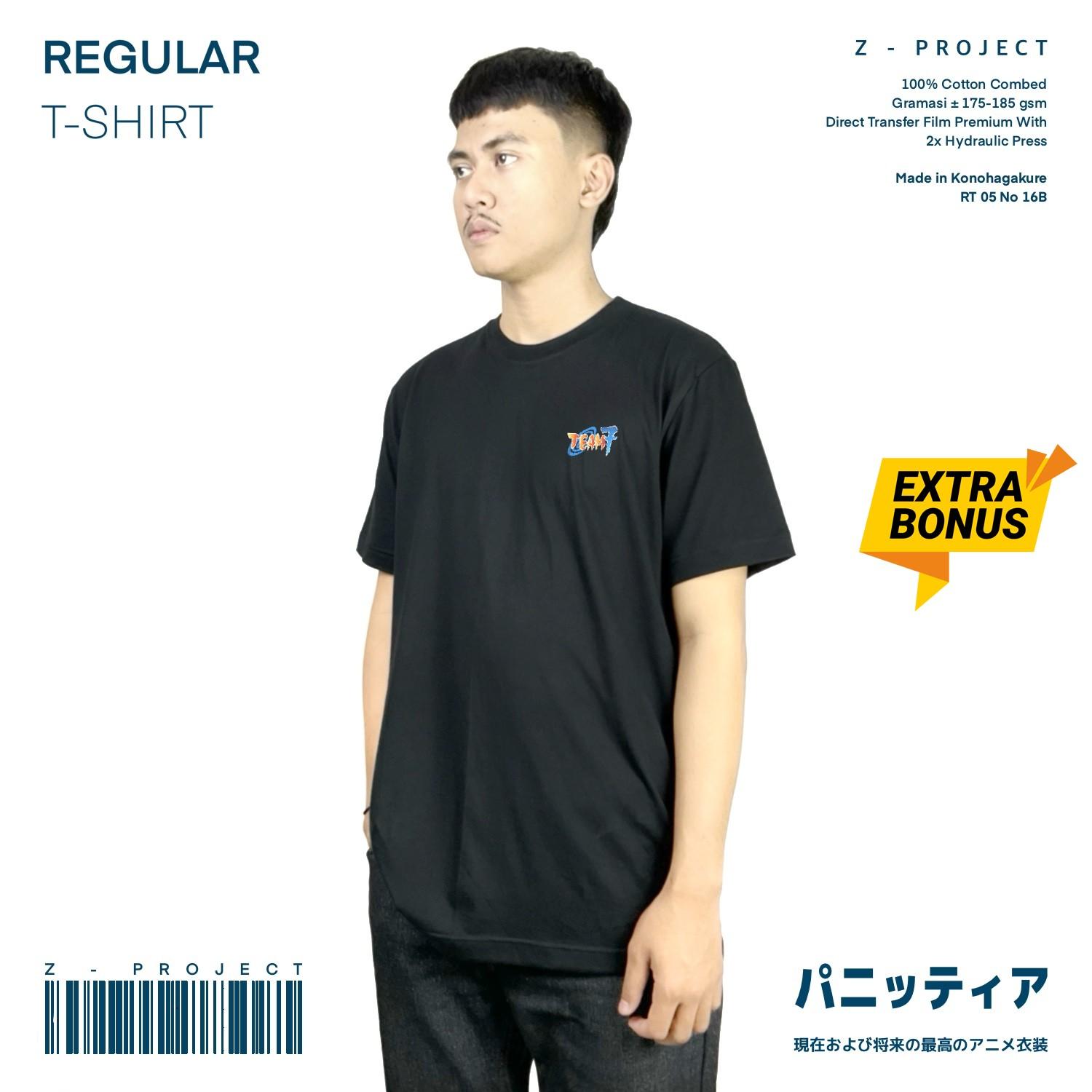 Zetproject Zetsu - Kaos Tshirt Anime Distro Hitam Pria Wanita Lengan Pendek - Team 7-2