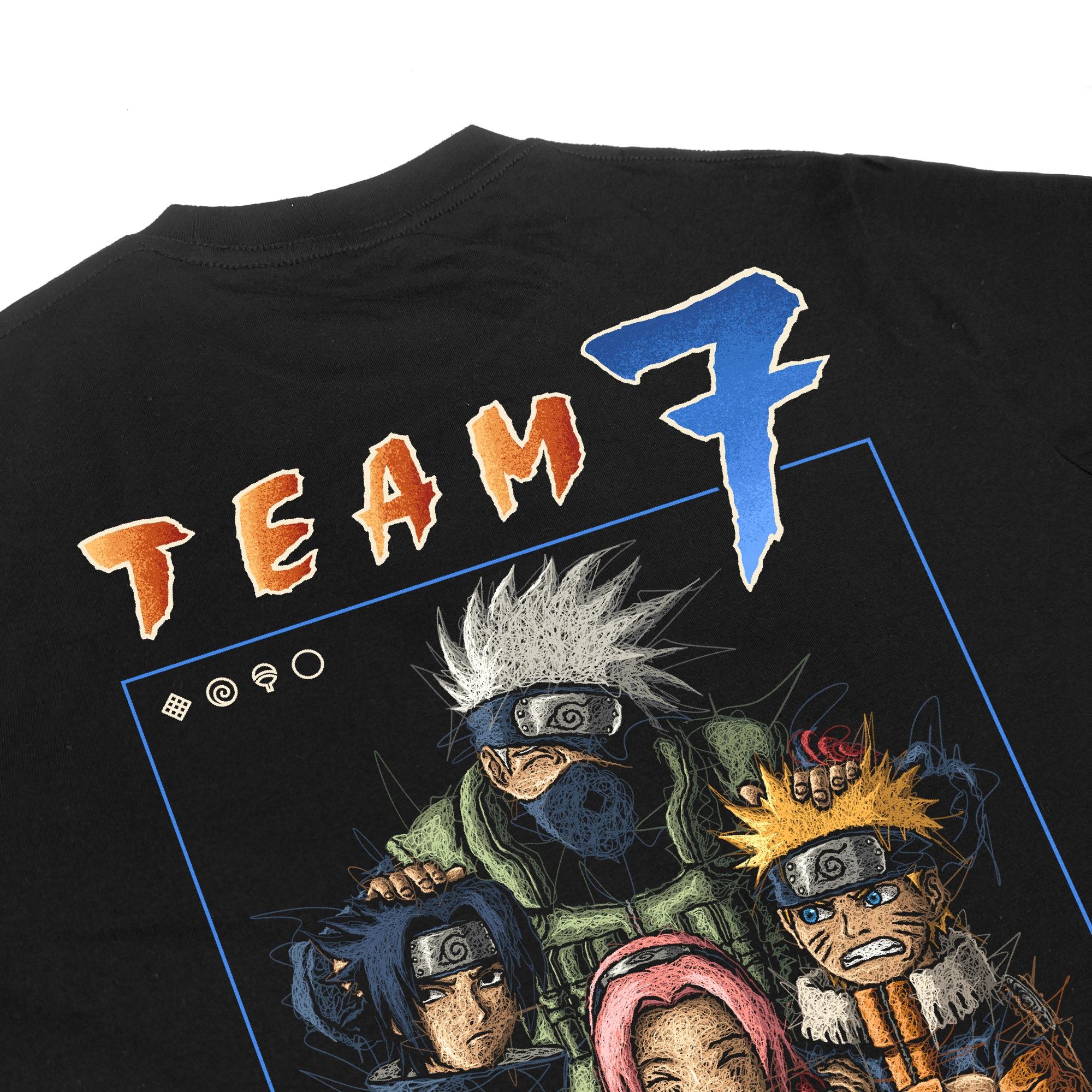Zetproject Zetsu - Kaos Tshirt Anime Distro Hitam Pria Wanita Lengan Pendek - Team 7-5