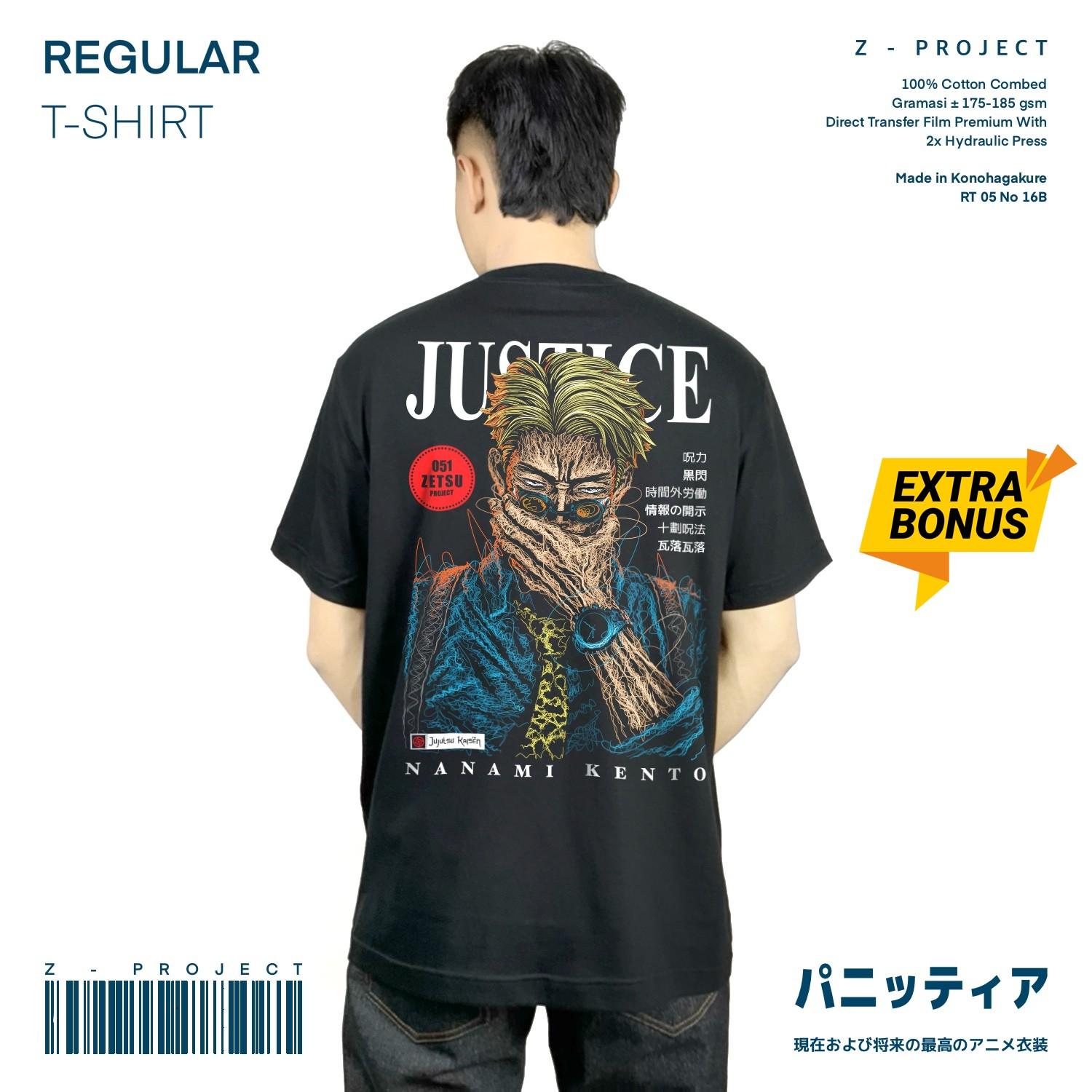 Zetproject Zetsu - Kaos Tshirt Anime Distro Hitam Pria Wanita Lengan Pendek - Nanami