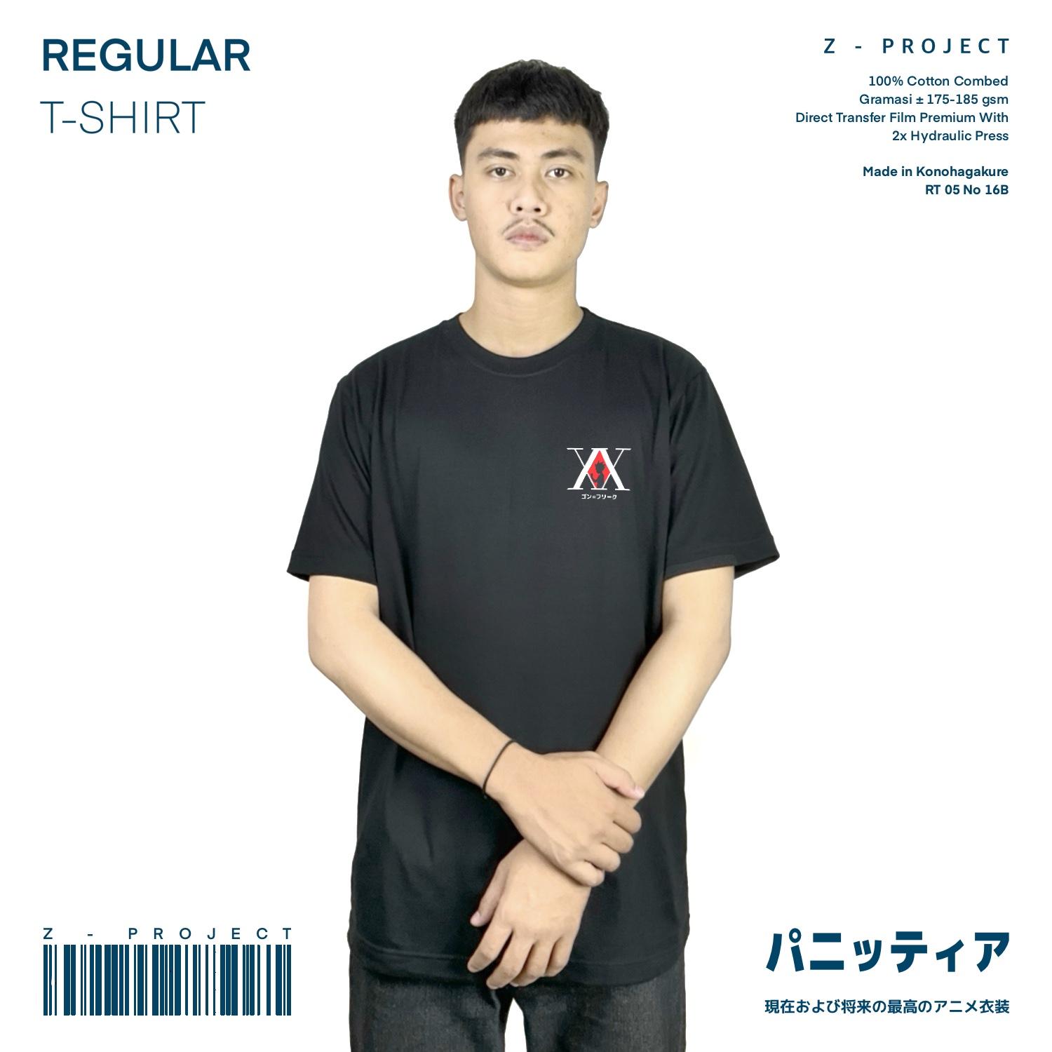 Zetproject Zetsu - Kaos Tshirt Anime Distro Hitam Pria Wanita Lengan Pendek - Gon-3