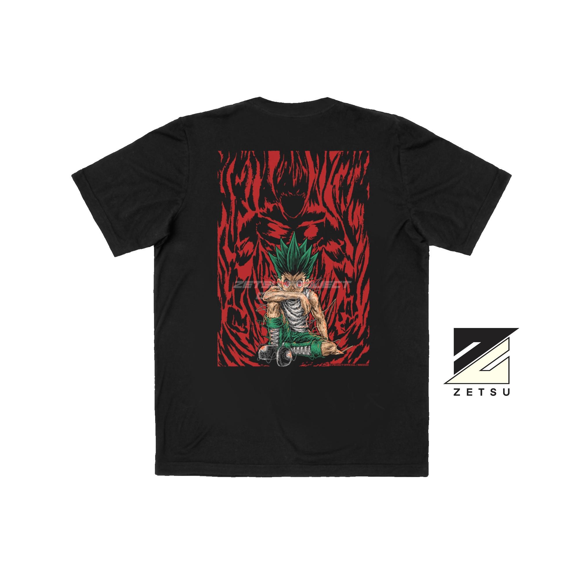 Zetproject Zetsu - Kaos Tshirt Anime Distro Hitam Pria Wanita Lengan Pendek - Gon-4