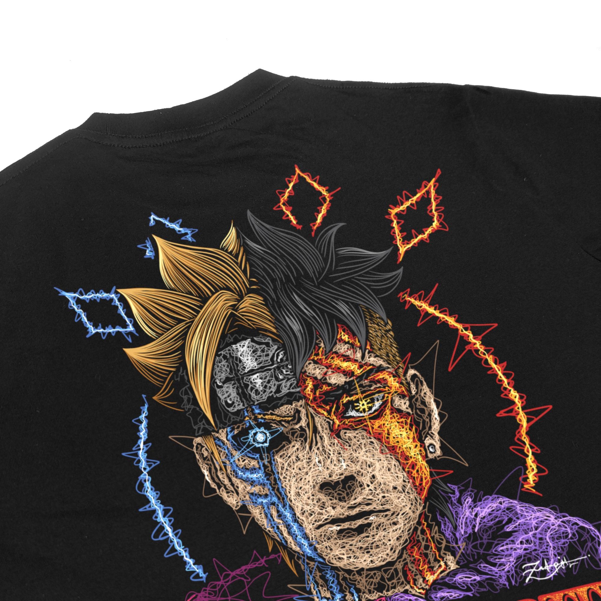 Zetproject Zetsu - Kaos Tshirt Anime Distro Hitam Pria Wanita Lengan Pendek - Two Blue Vortex-5