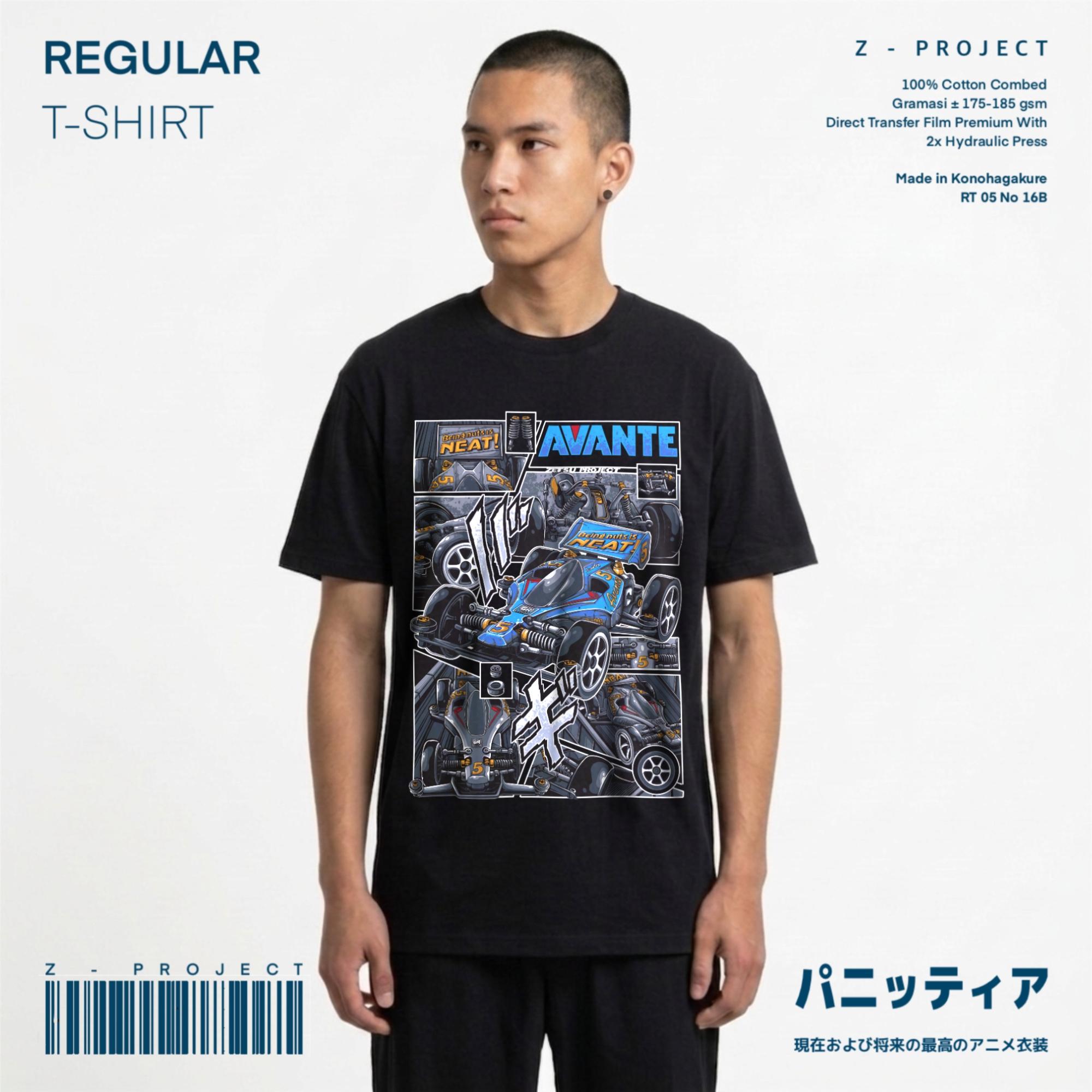 Zetproject Zetsu - Kaos Tshirt Anime Distro Hitam Pria Wanita Lengan Pendek - Avante