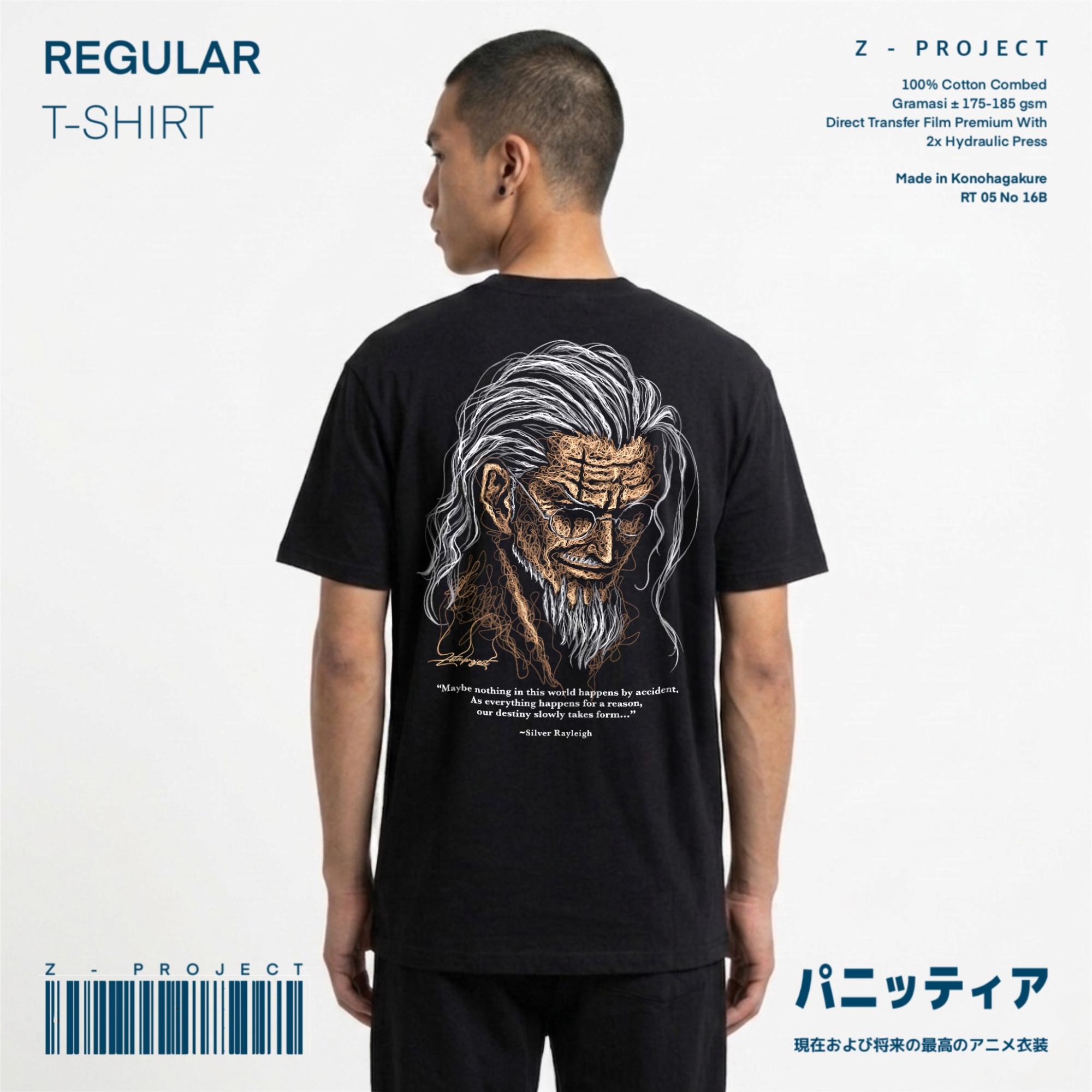 Zetproject Zetsu - Kaos Tshirt Anime Distro Hitam Pria Wanita Lengan Pendek - Raylight