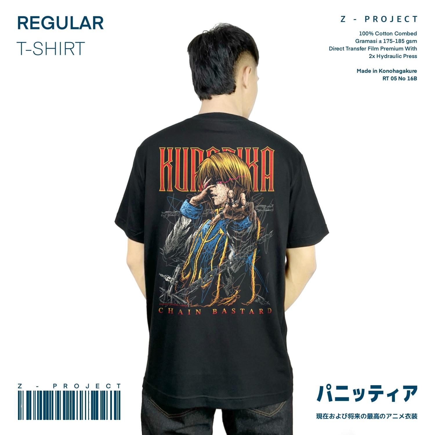 Zetproject Zetsu - Kaos Tshirt Anime Distro Hitam Pria Wanita Lengan Pendek - Kurapika