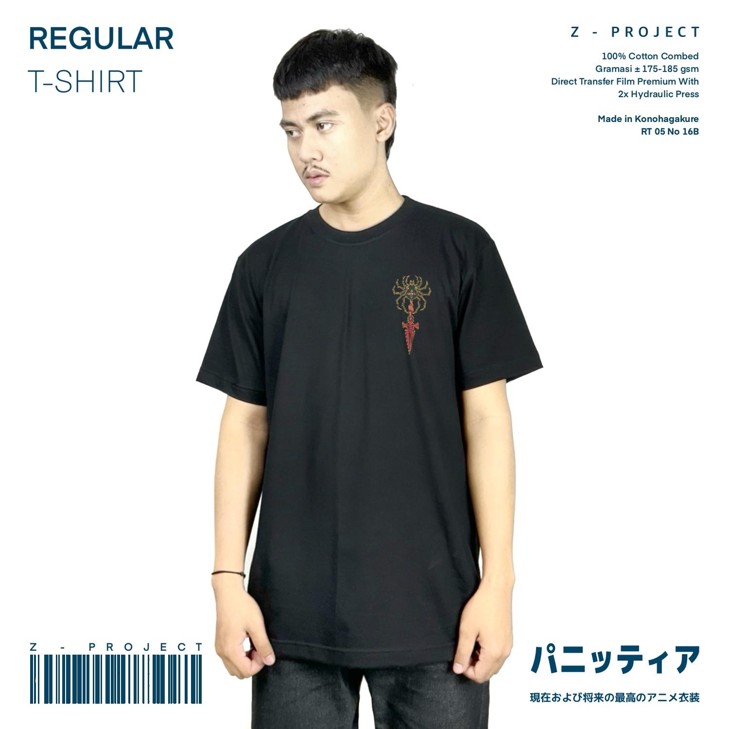 Zetproject Zetsu - Kaos Tshirt Anime Distro Hitam Pria Wanita Lengan Pendek - Kurapika-3