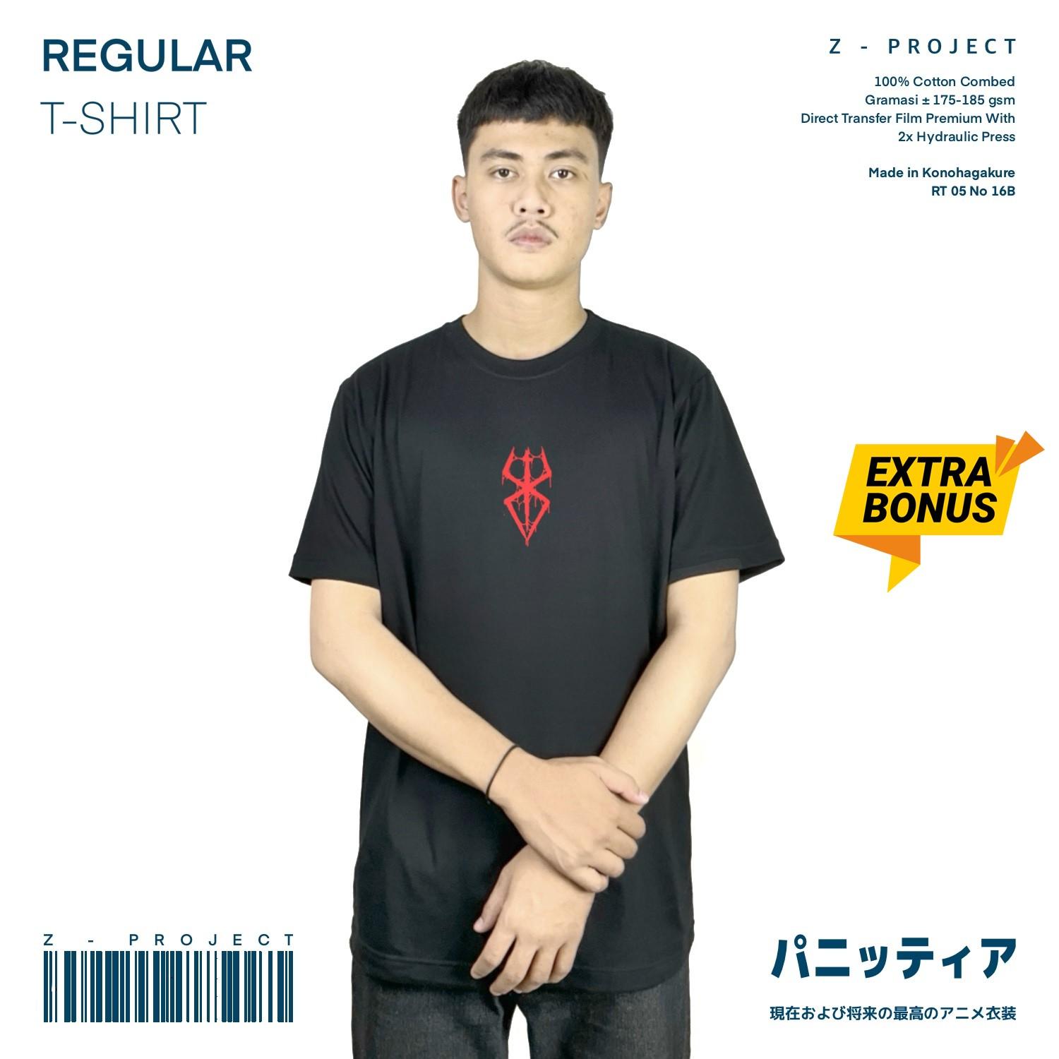 Zetproject Zetsu - Kaos Tshirt Anime Distro Hitam Pria Wanita Lengan Pendek - Guts-2