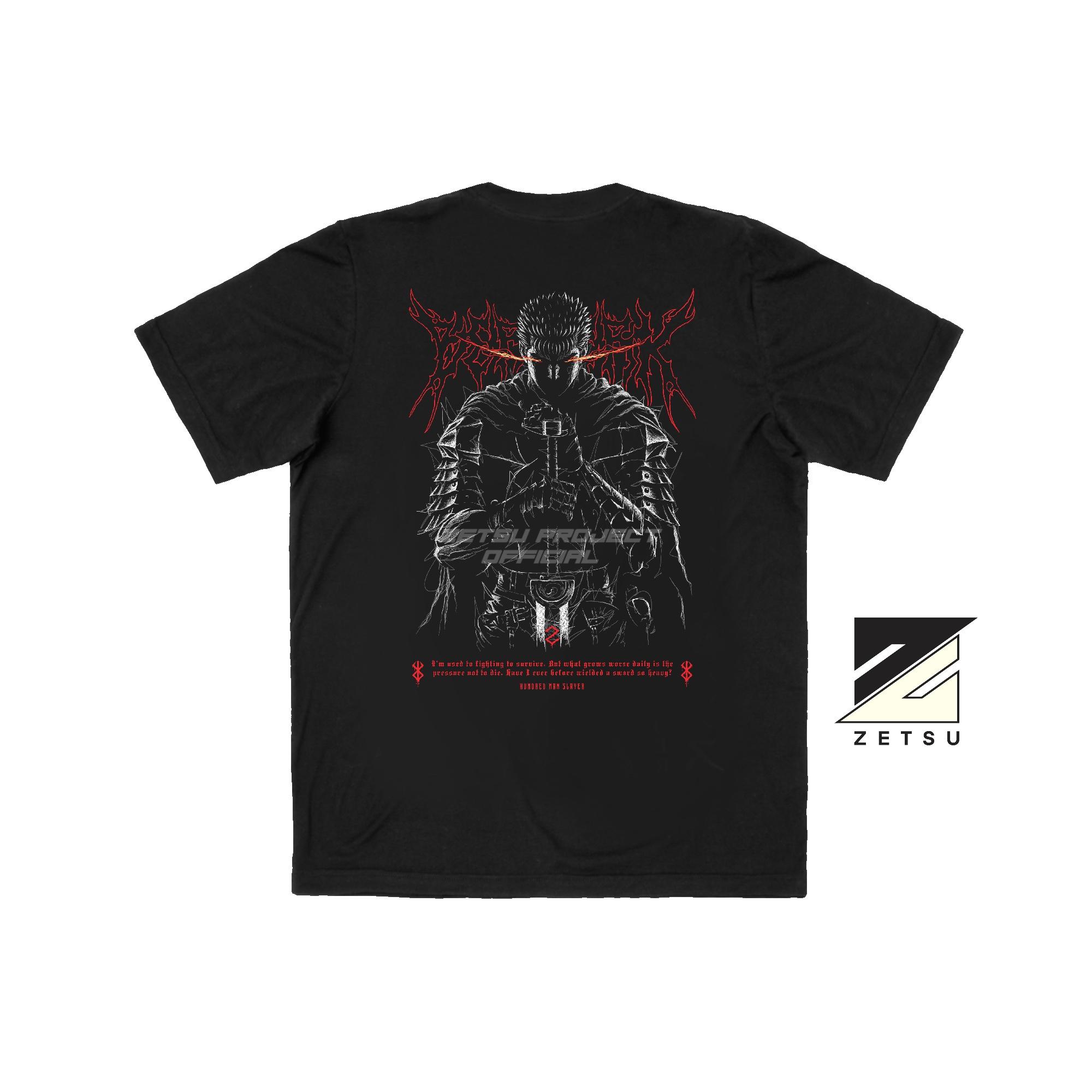 Zetproject Zetsu - Kaos Tshirt Anime Distro Hitam Pria Wanita Lengan Pendek - Guts-3