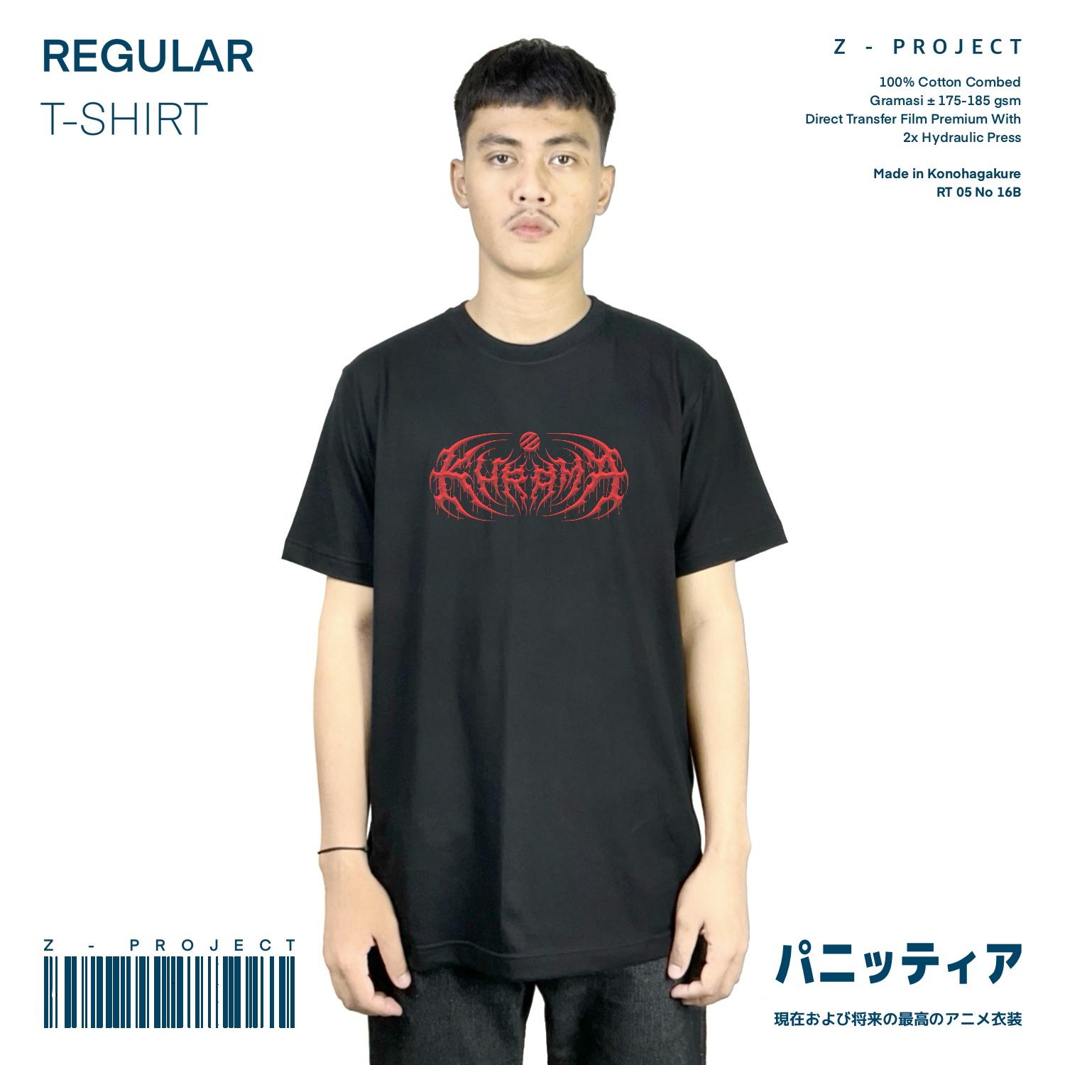 Zetproject Zetsu - Kaos Tshirt Anime Distro Hitam Pria Wanita Lengan Pendek - Kurama-2