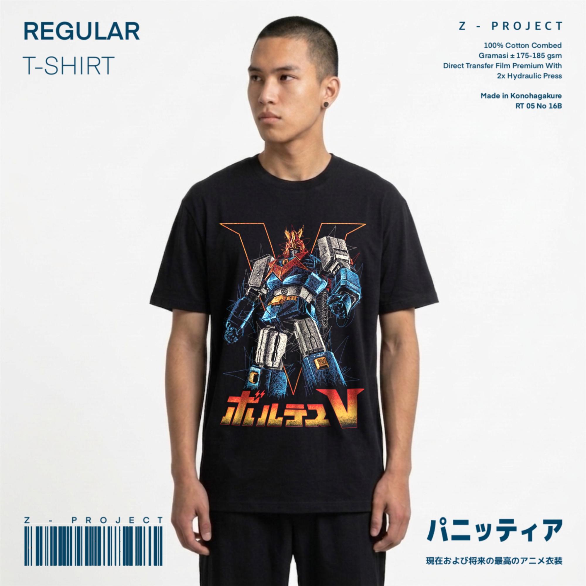 Zetproject Zetsu - Kaos Tshirt Anime Distro Hitam Pria Wanita Lengan Pendek - Voltus