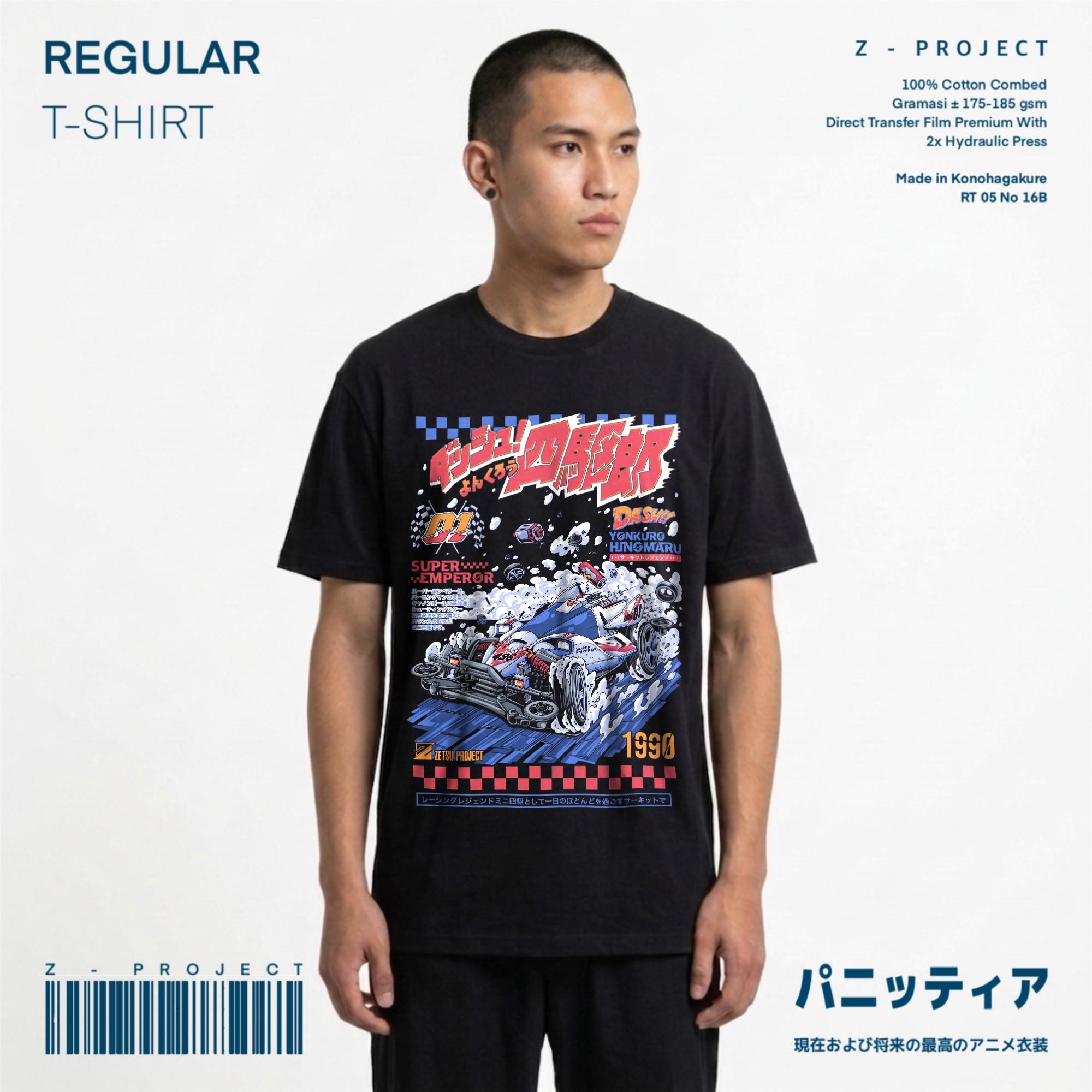 Zetproject Zetsu - Kaos Tshirt Anime Distro Hitam Pria Wanita Lengan Pendek - Dashemperor