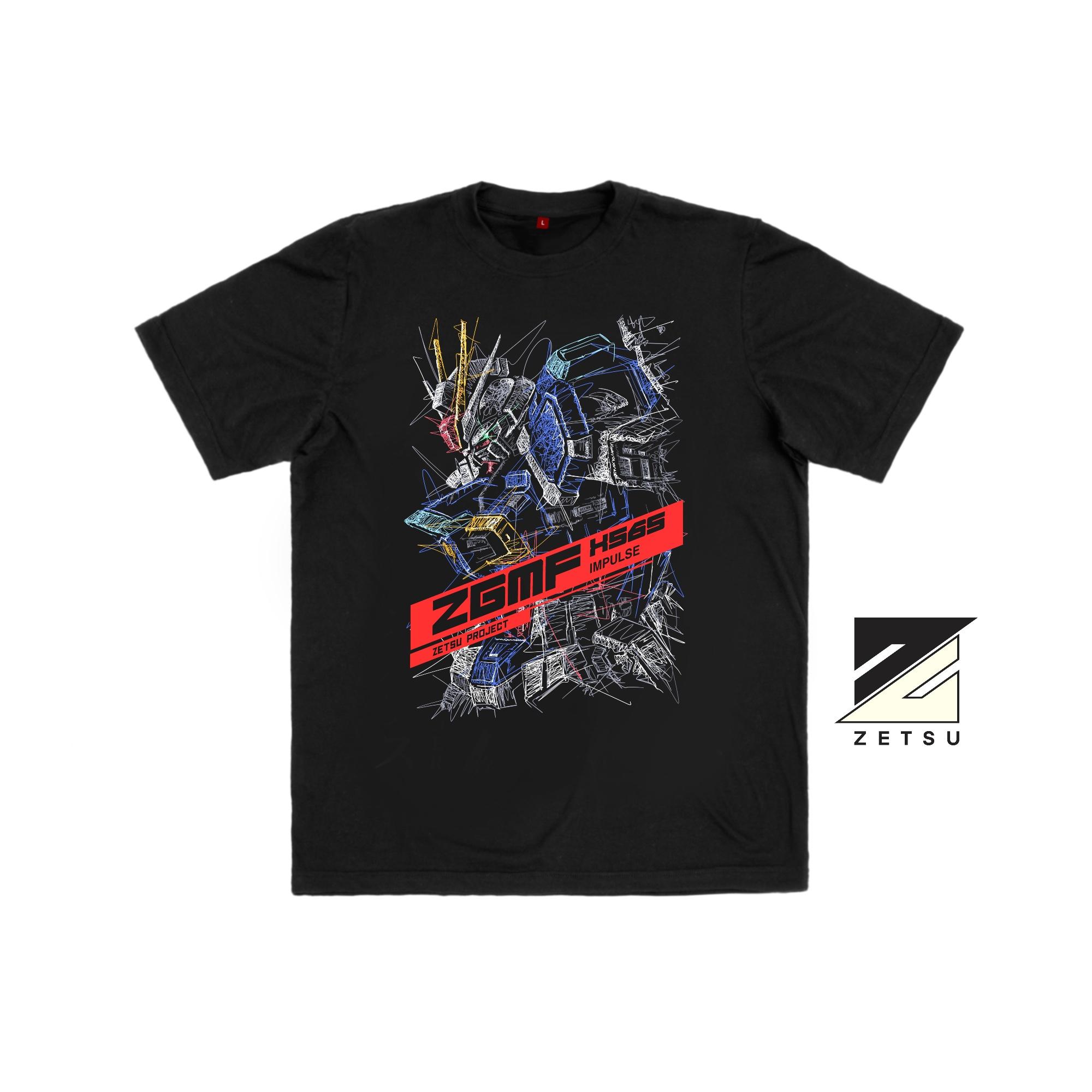 Zetproject Zetsu - Kaos Tshirt Anime Distro Hitam Pria Wanita Lengan Pendek - Impulse-2