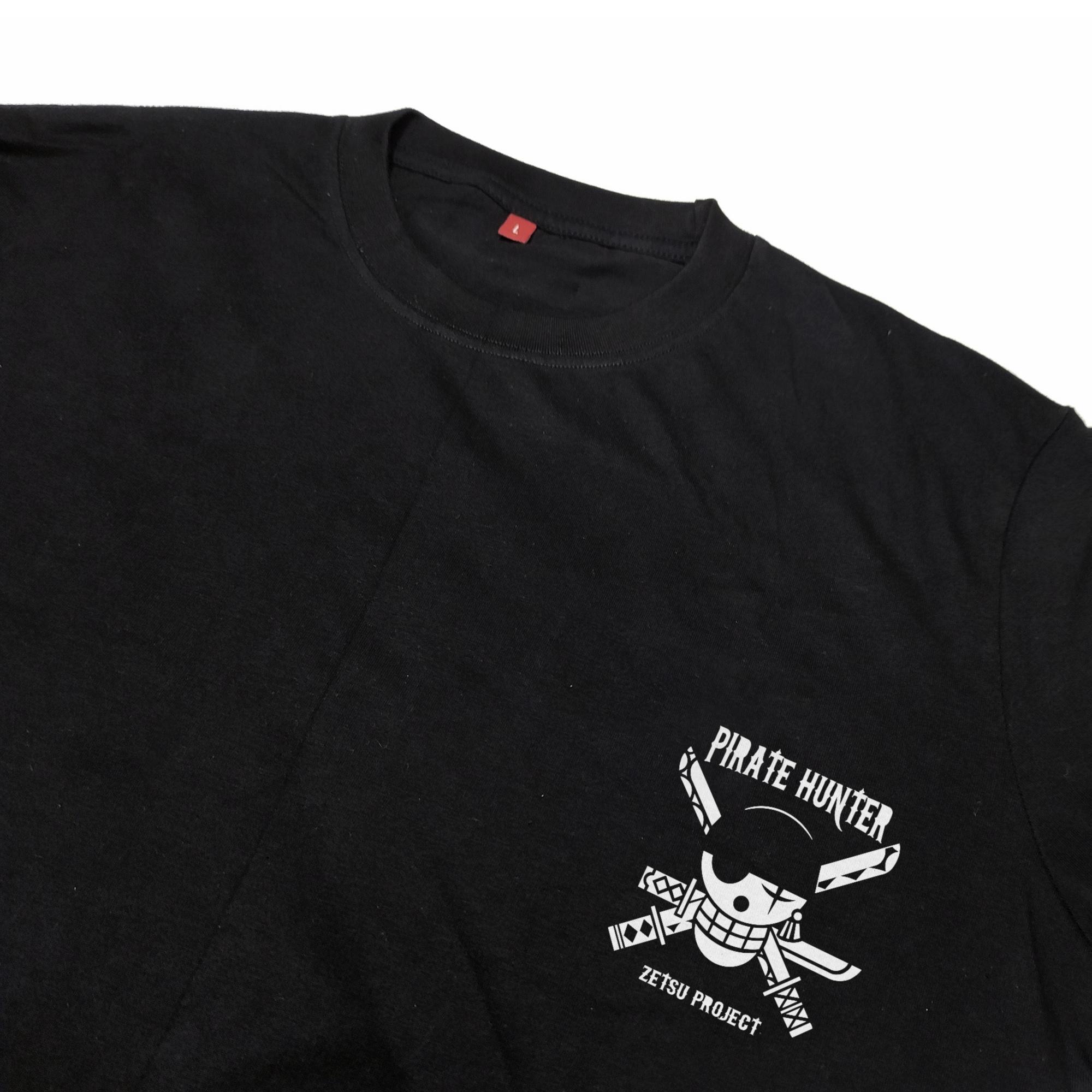 Zetproject Zetsu - Kaos Tshirt Anime Distro Hitam Pria Wanita Lengan Pendek - Zoro Roronoa-6