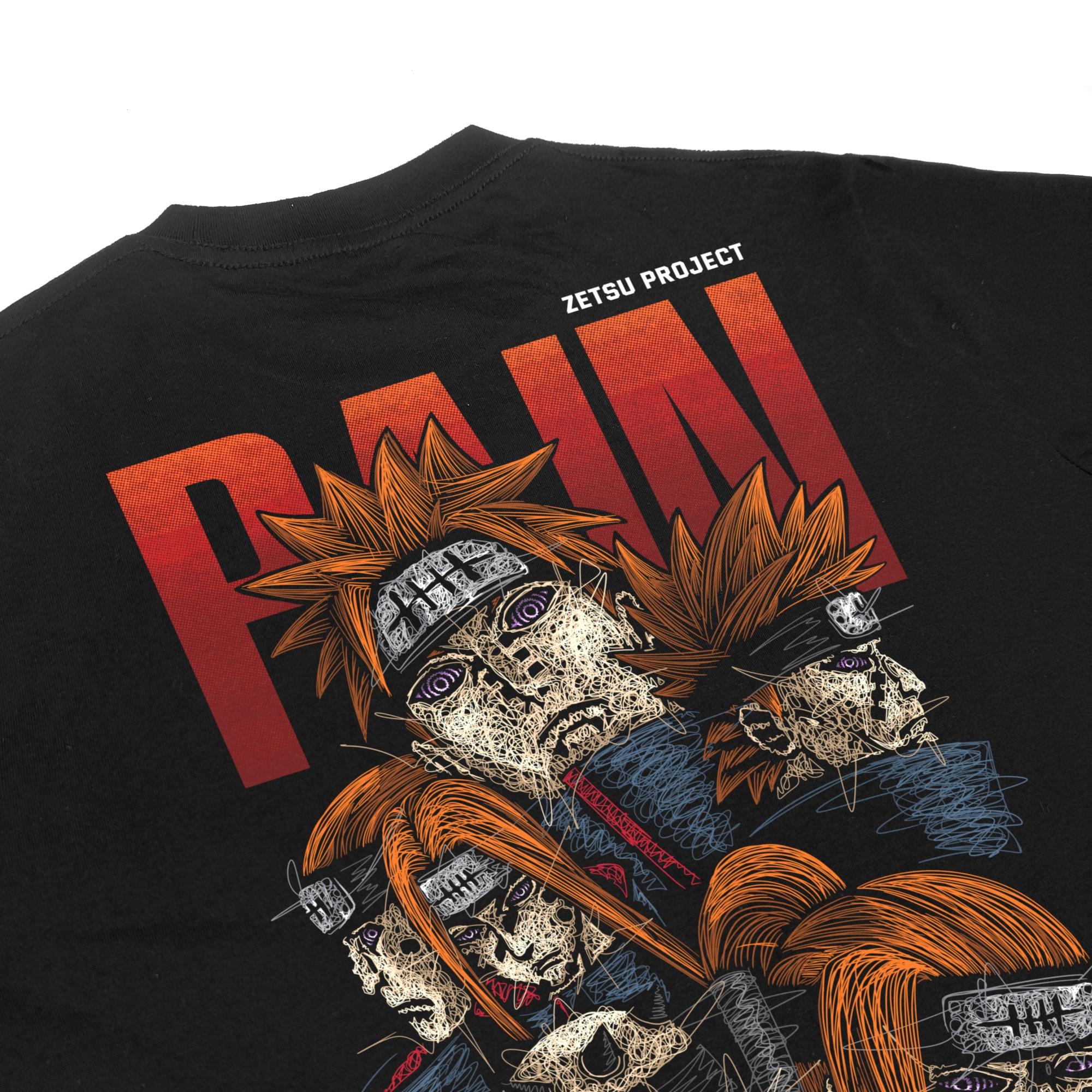 Zetproject Zetsu - Kaos Tshirt Anime Distro Hitam Pria Wanita Lengan Pendek - Pain-5