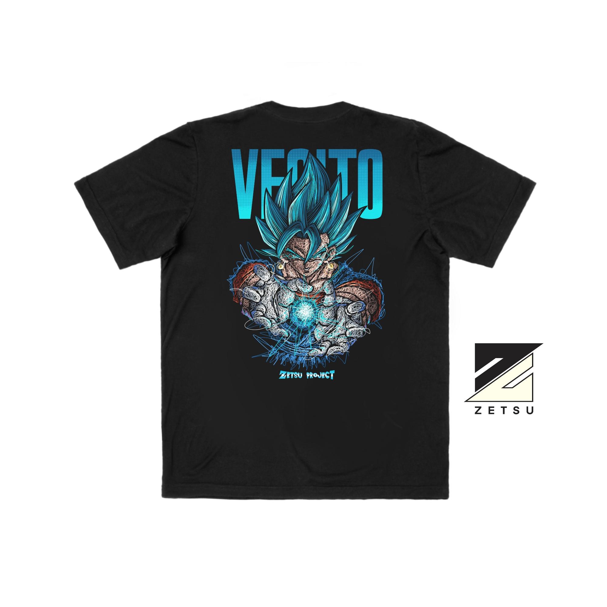 Zetproject Zetsu - Kaos Tshirt Anime Distro Hitam Pria Wanita Lengan Pendek - Vegito-3