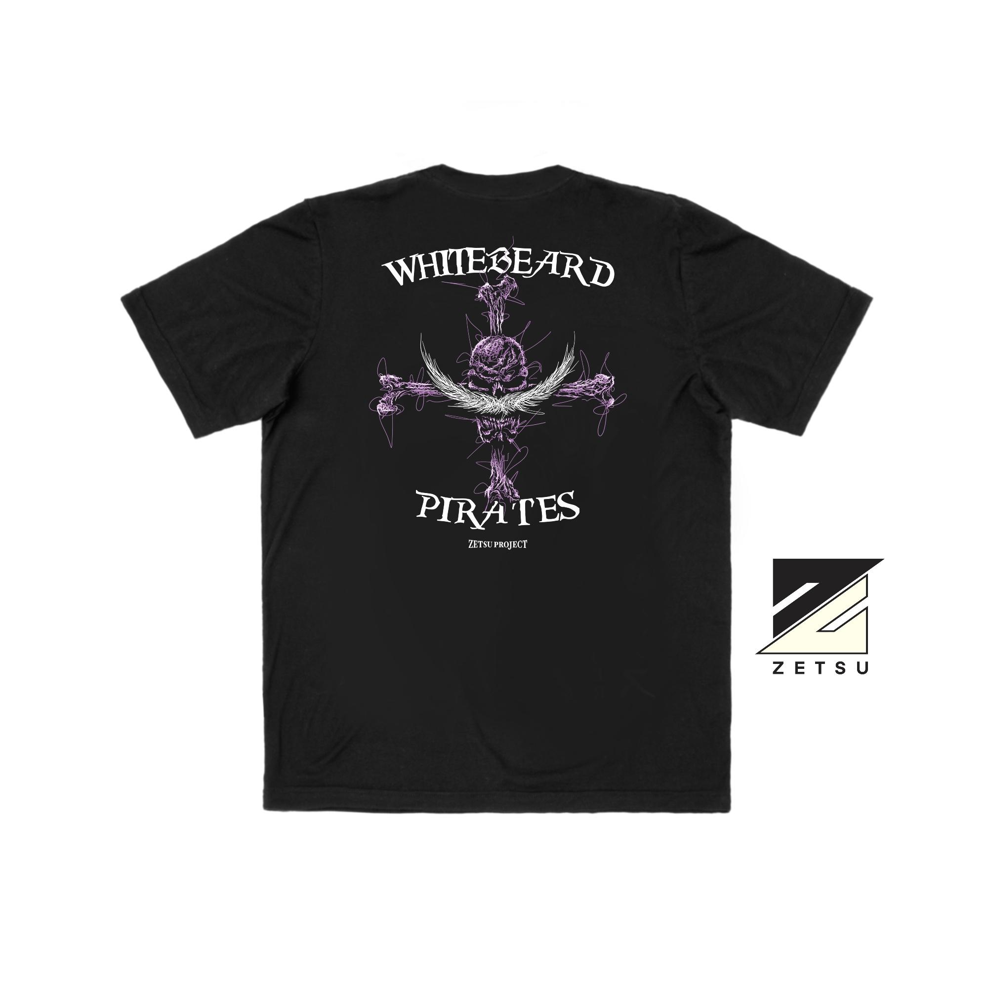 Zetproject Zetsu - Kaos Tshirt Anime Distro Hitam Pria Wanita Lengan Pendek - Whitebeard Pirates-4