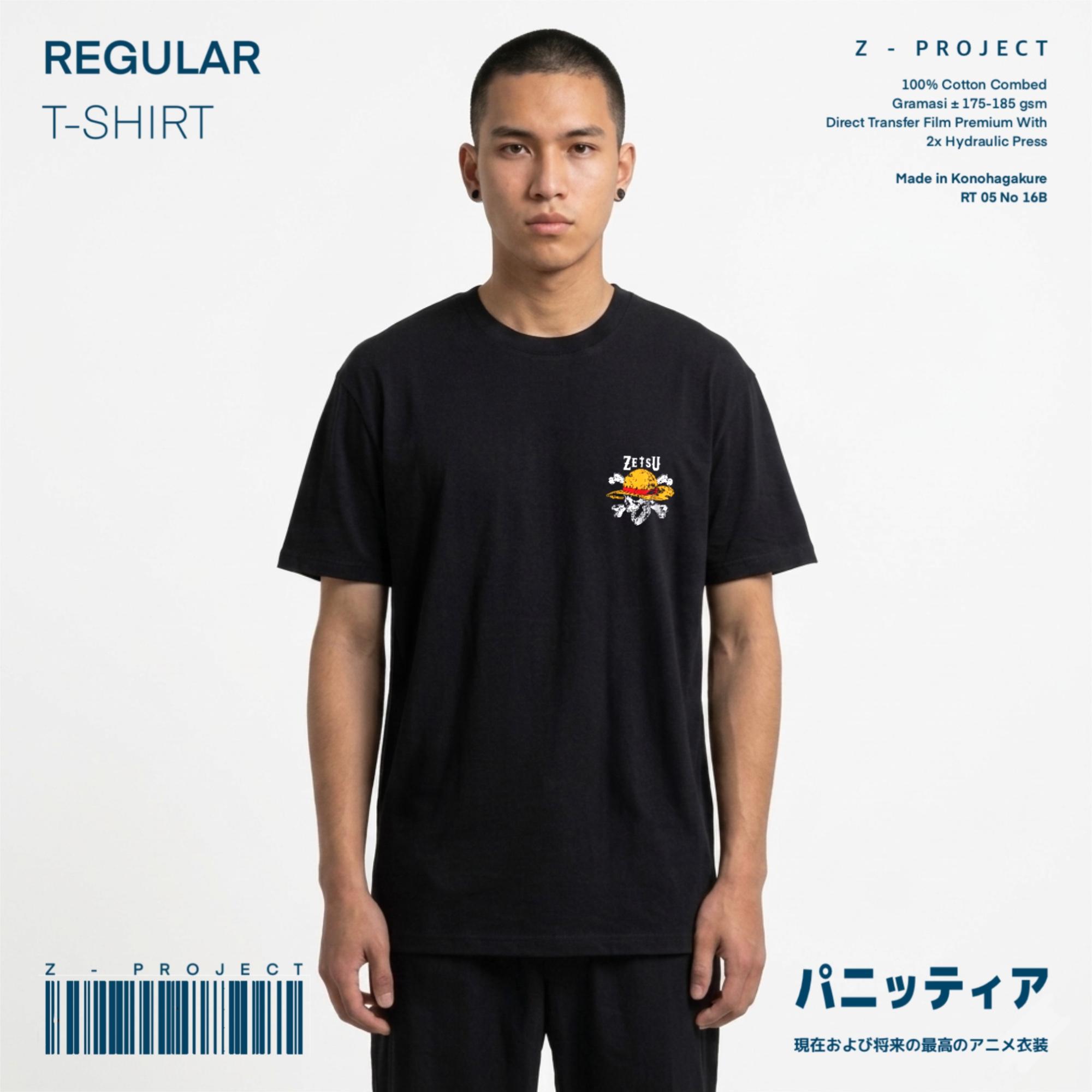 Zetproject Zetsu - Kaos Tshirt Anime Distro Hitam Pria Wanita Lengan Pendek - Zororeg-3