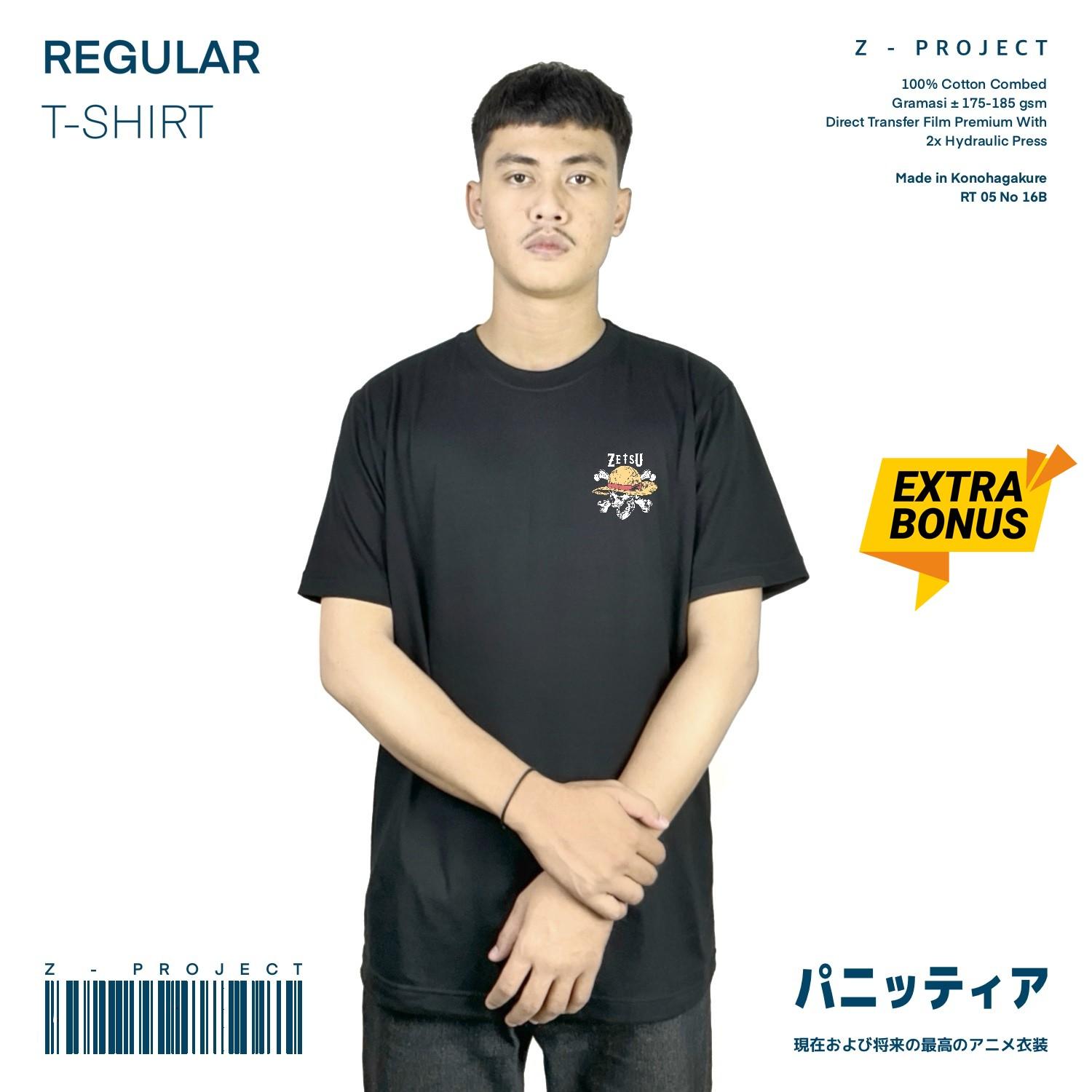 Zetproject Zetsu - Kaos Tshirt Anime Distro Hitam Pria Wanita Lengan Pendek - Nami-2