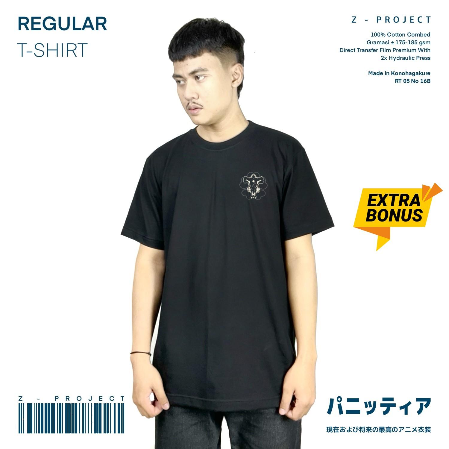 Zetproject Zetsu - Kaos Tshirt Anime Distro Hitam Pria Wanita Lengan Pendek - Asta-2