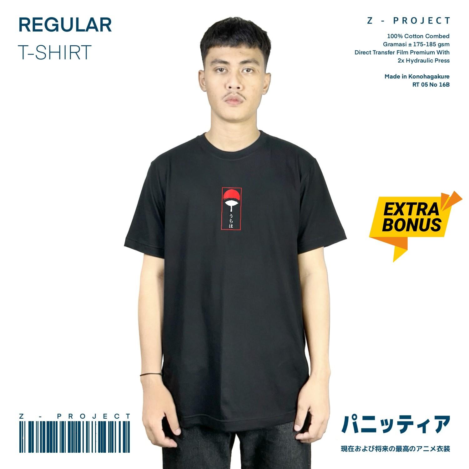 Zetproject Zetsu - Kaos Tshirt Anime Distro Hitam Pria Wanita Lengan Pendek - Itachi-2
