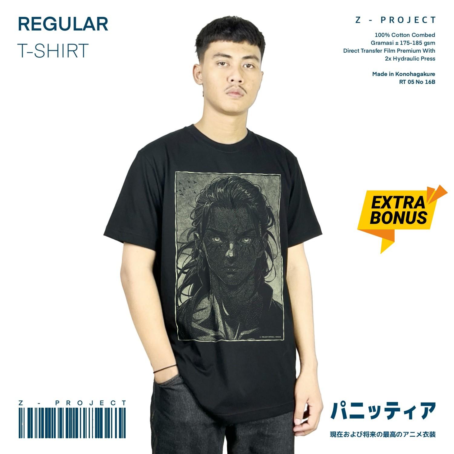 Zetproject Zetsu - Kaos Tshirt Anime Distro Hitam Pria Wanita Lengan Pendek - Eren