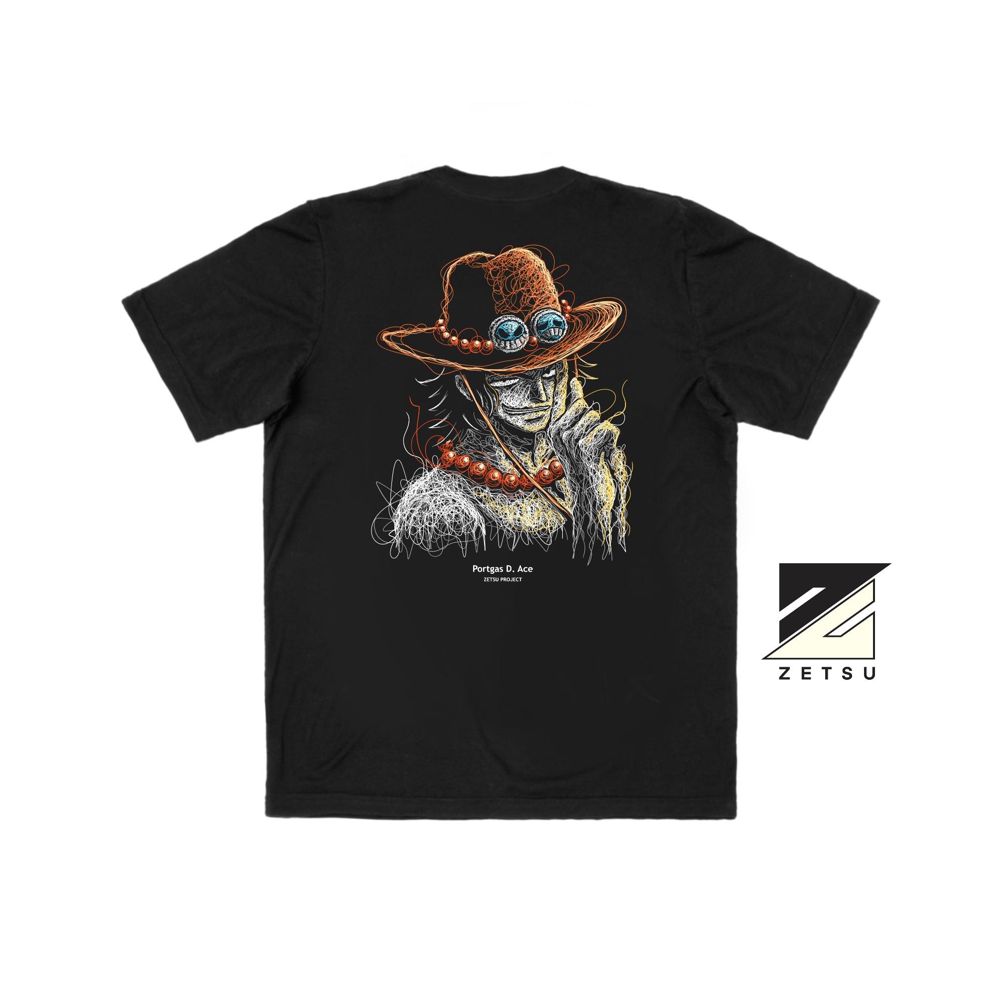 Zetproject Zetsu - Kaos Tshirt Anime Distro Hitam Pria Wanita Lengan Pendek - Ace-4