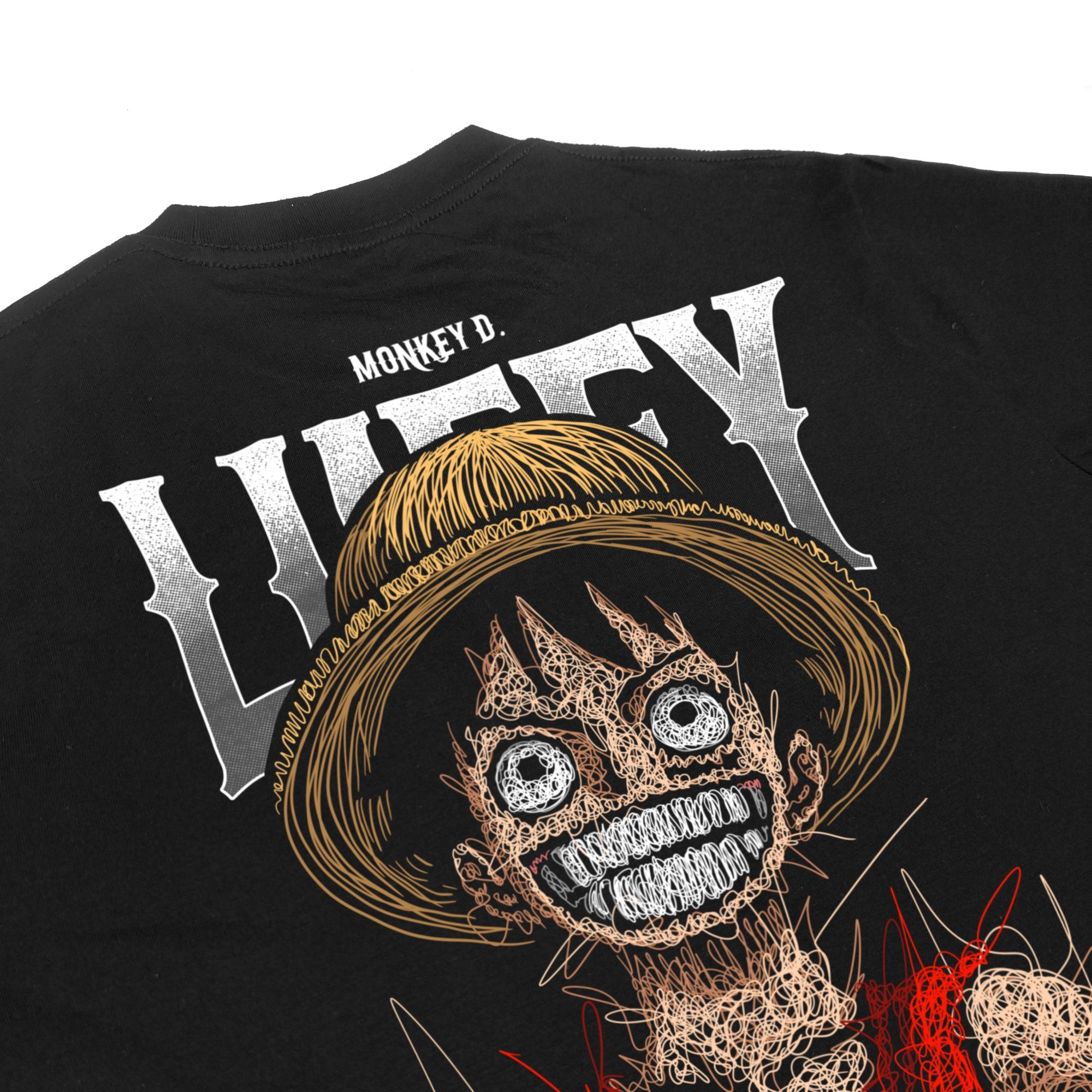 Zetproject Zetsu - Kaos Tshirt Anime Distro Hitam Pria Wanita Lengan Pendek - Luffy-5