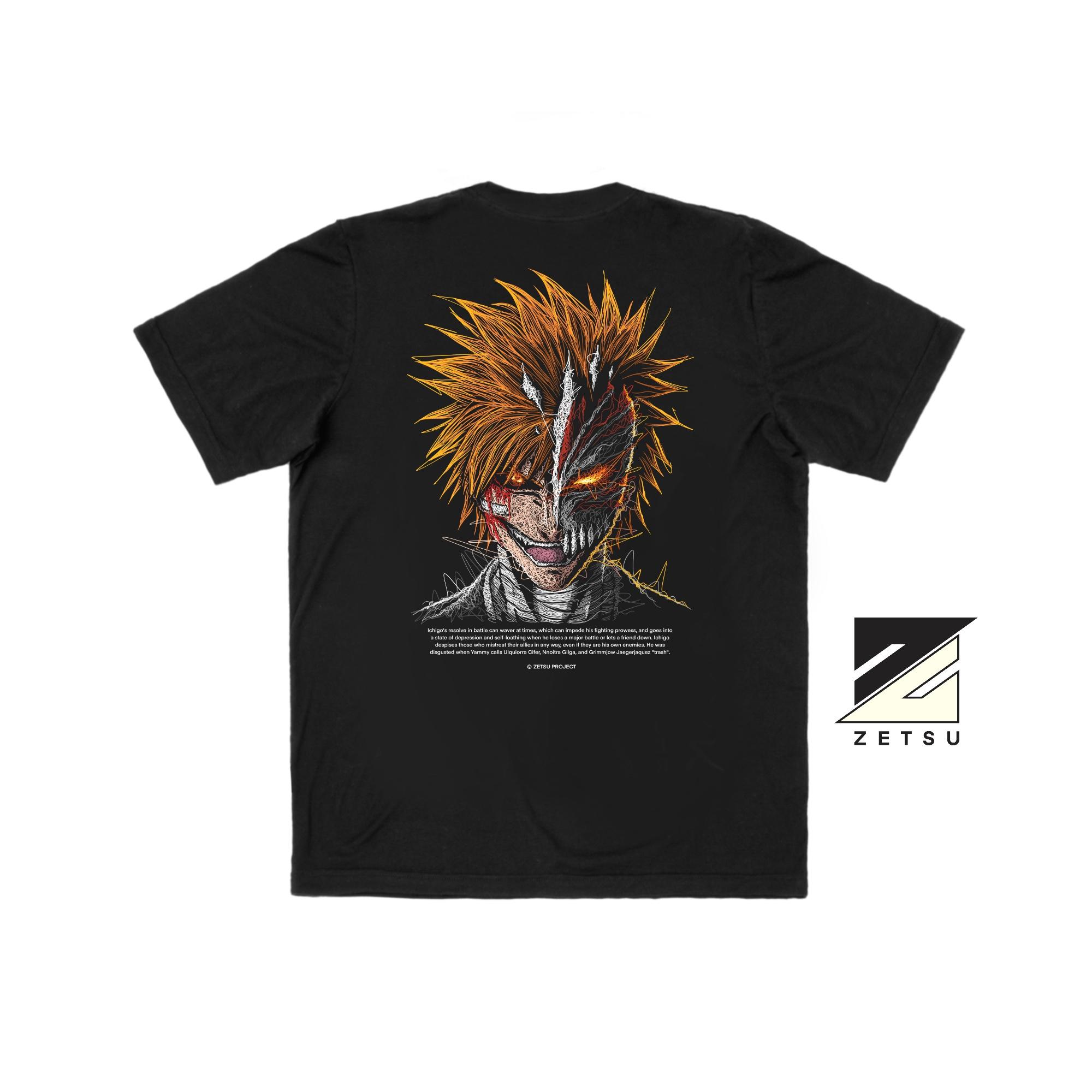Zetproject Zetsu - Kaos Tshirt Anime Distro Hitam Pria Wanita Lengan Pendek - Ichigo-3