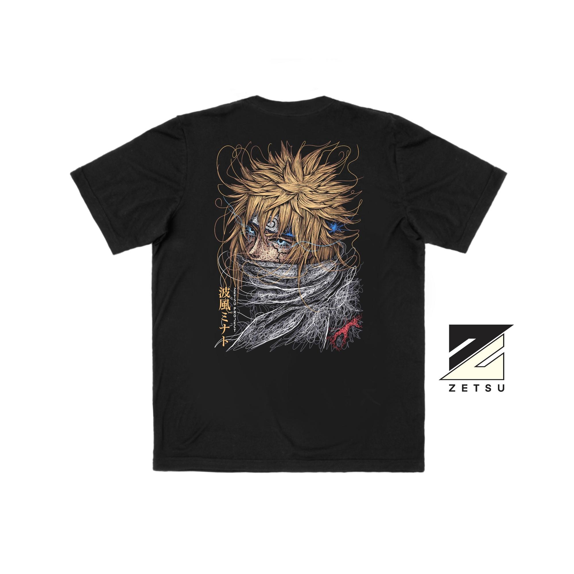 Zetproject Zetsu - Kaos Tshirt Anime Distro Hitam Pria Wanita Lengan Pendek - Minato-3